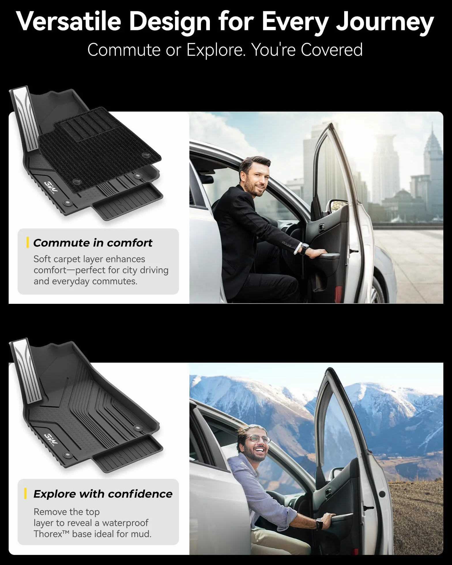 Dywaniki Samochodowe TPE Wodoodporne dla Tesla Model Y Juniper 2025 2026 Pełen Zestaw 9 Sztuk