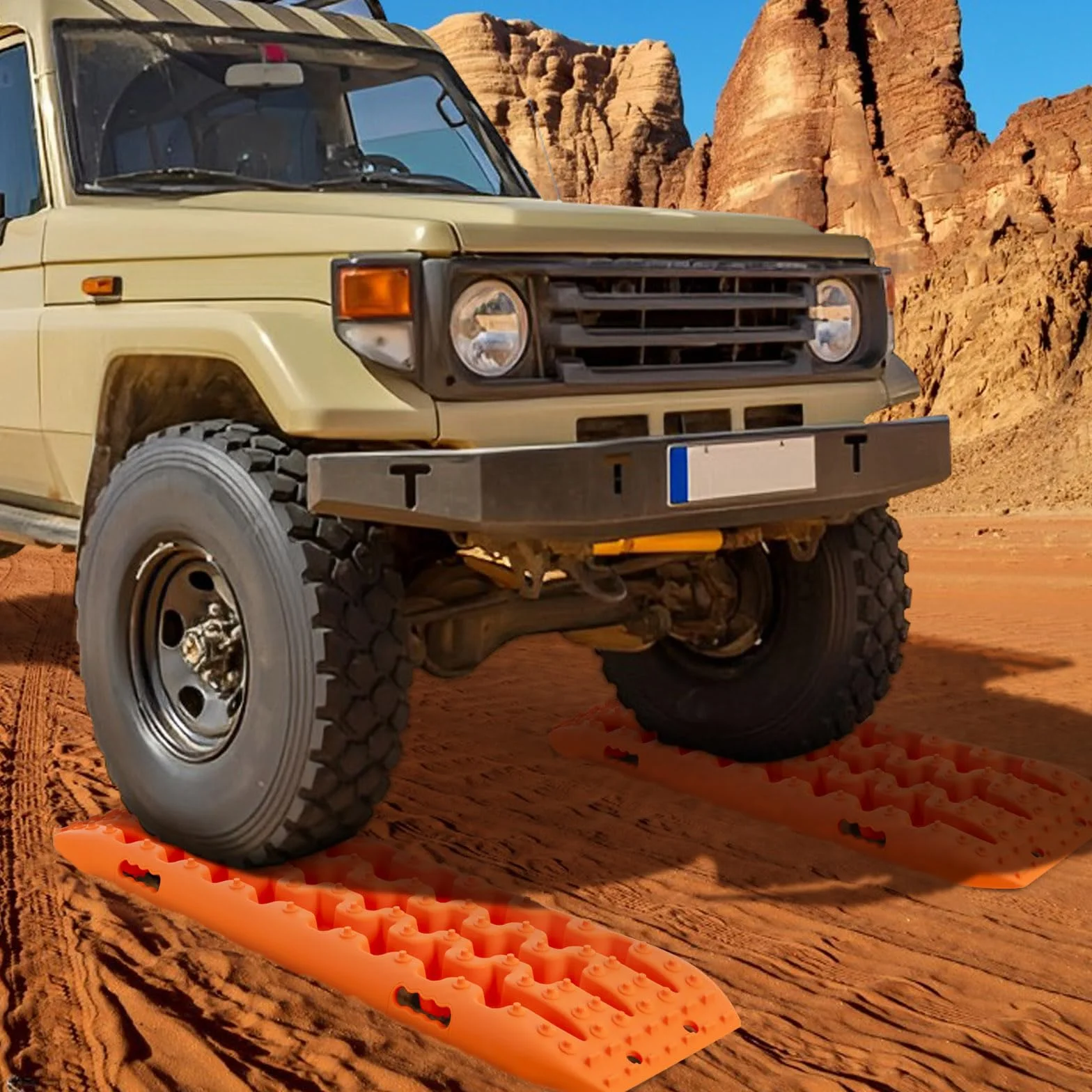 COSTWAY 2 sztuki maty trakcyjne 10T drabinka do opon offroad piasek błoto śnieg