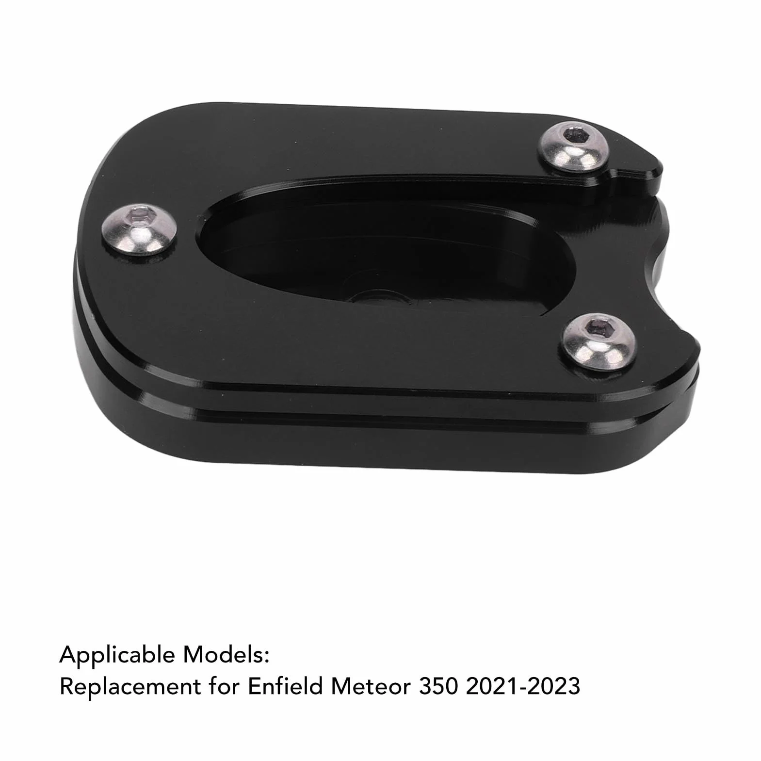 Podpórka Motocyklowa ze Stopu Aluminium Podpórka Boczna Motocykla Zamiennik dla Enfield Meteor 350 2021-2023 (BLACK)