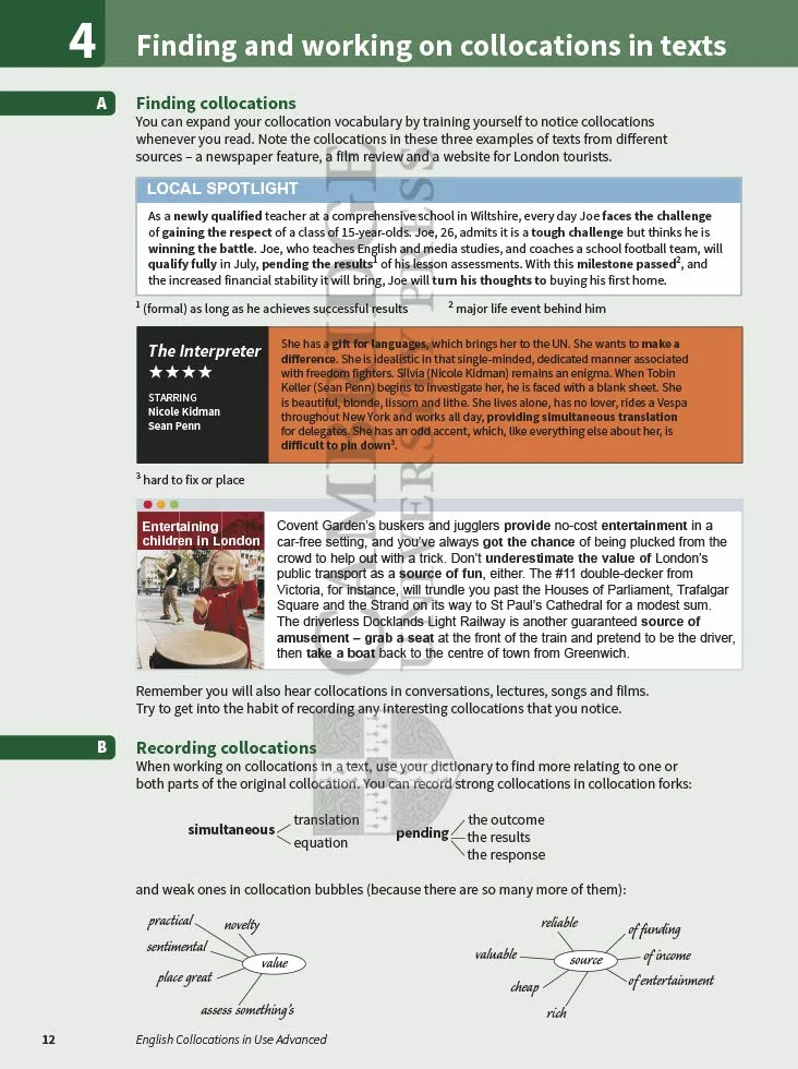 English Collocations in Use Advanced Book with Answers: How Words Work Together for Fluent and Natural English