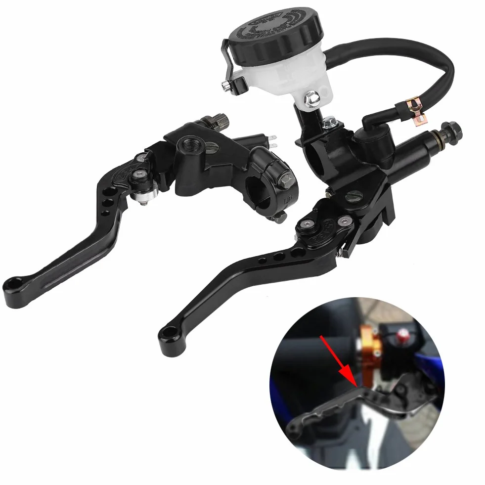 Motorcycle Brake Master Cylinder, Universal 7/8 (22 mm) Motorcycle Hamure Hamurek Master Cylinder Zbiornik Zestaw Zestaw Burek