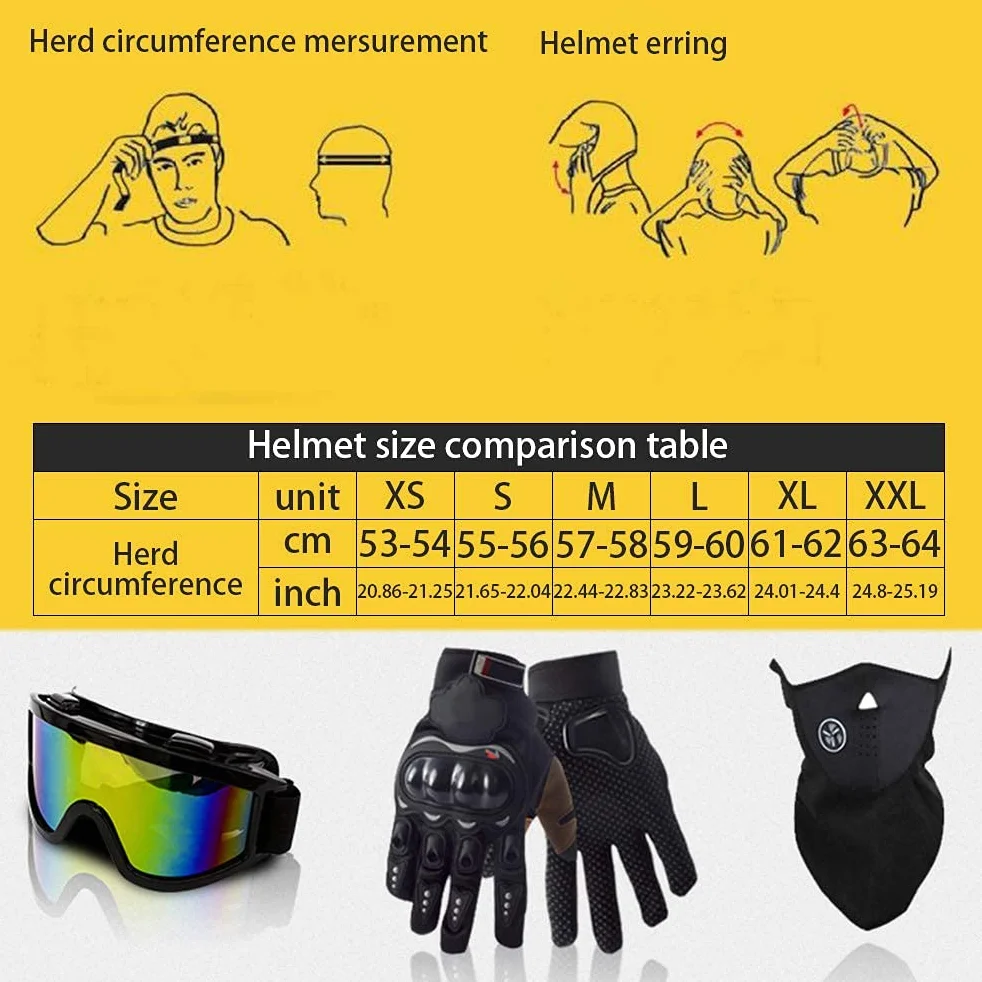 Profesjonalny kask motocrossowy dla dzieci i dorosłych, motocrossowy, dirt bike offroad, kask motocyklowy z goglami ochronnymi, rękawiczkami, osłoną twarzy
