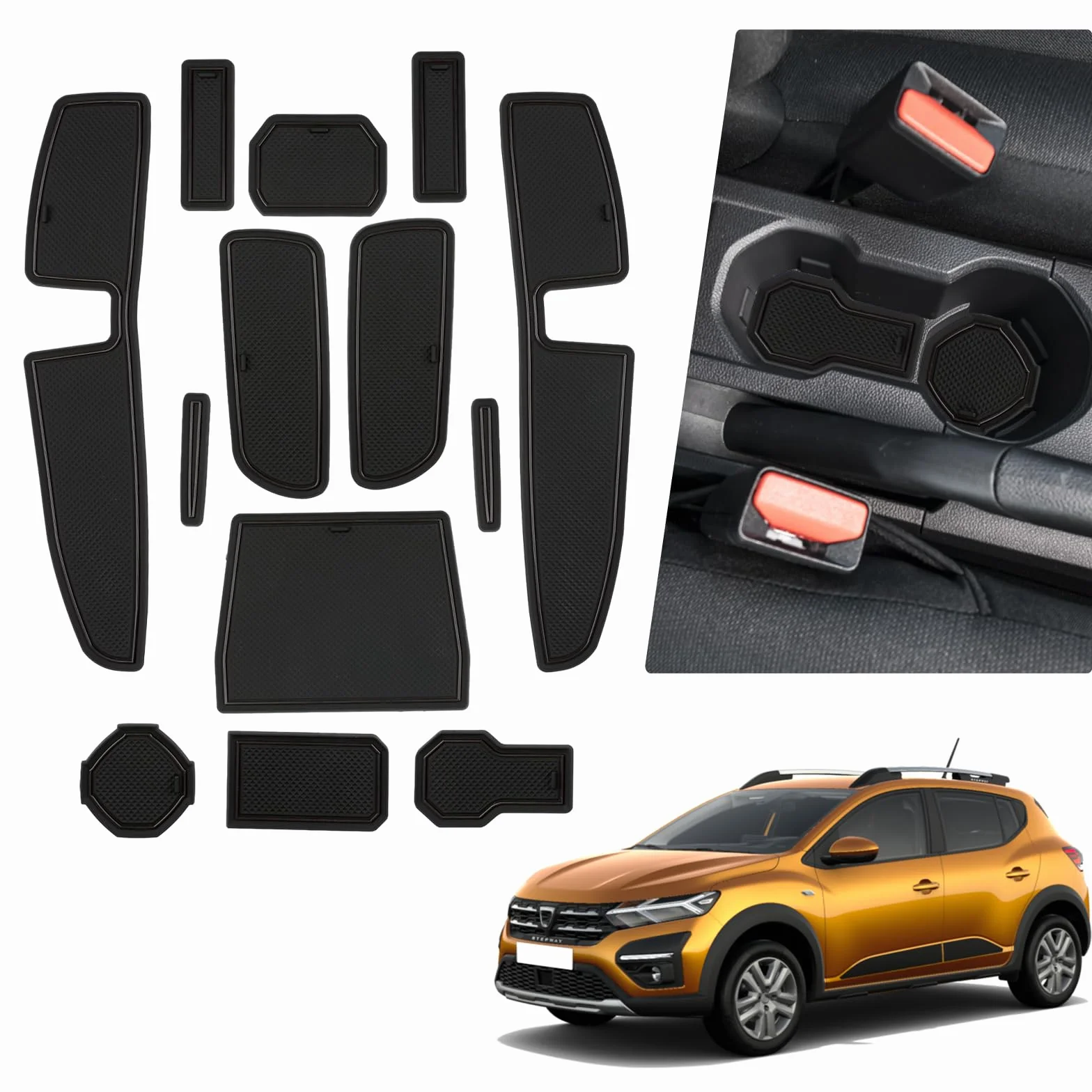Gumowe maty antypoślizgowe do Dacia Sandero 3 / Stepway 3 2021-2025