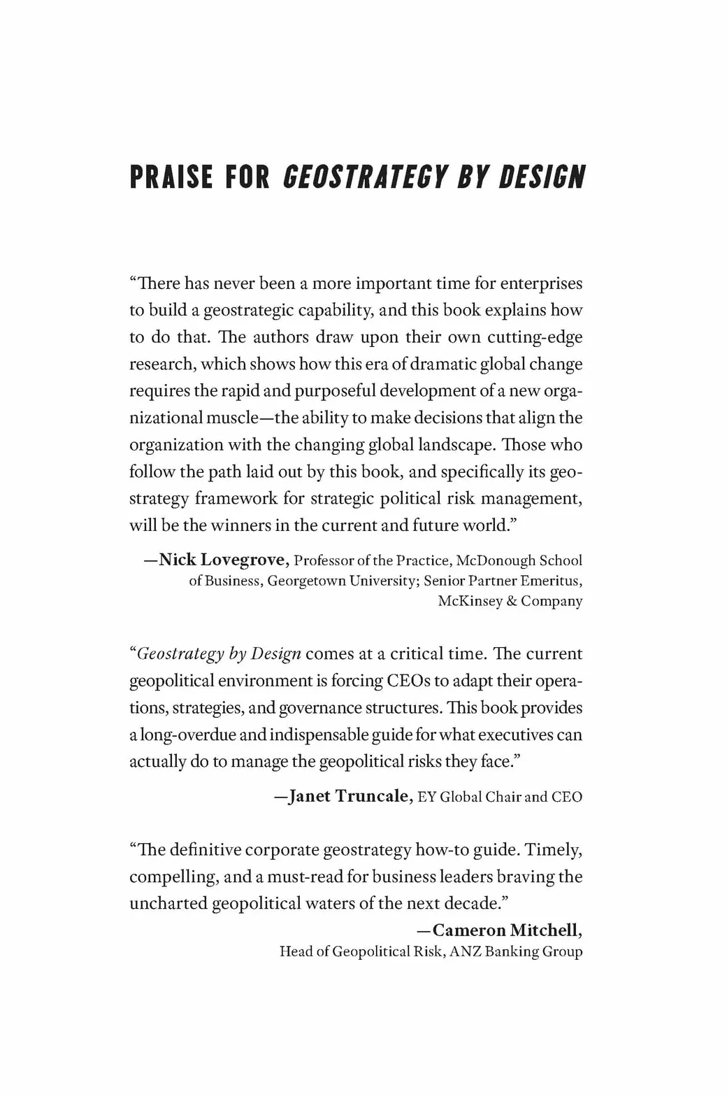 Geostrategy by Design: How to Manage Geopolitical Risk in the New Era of Globalization