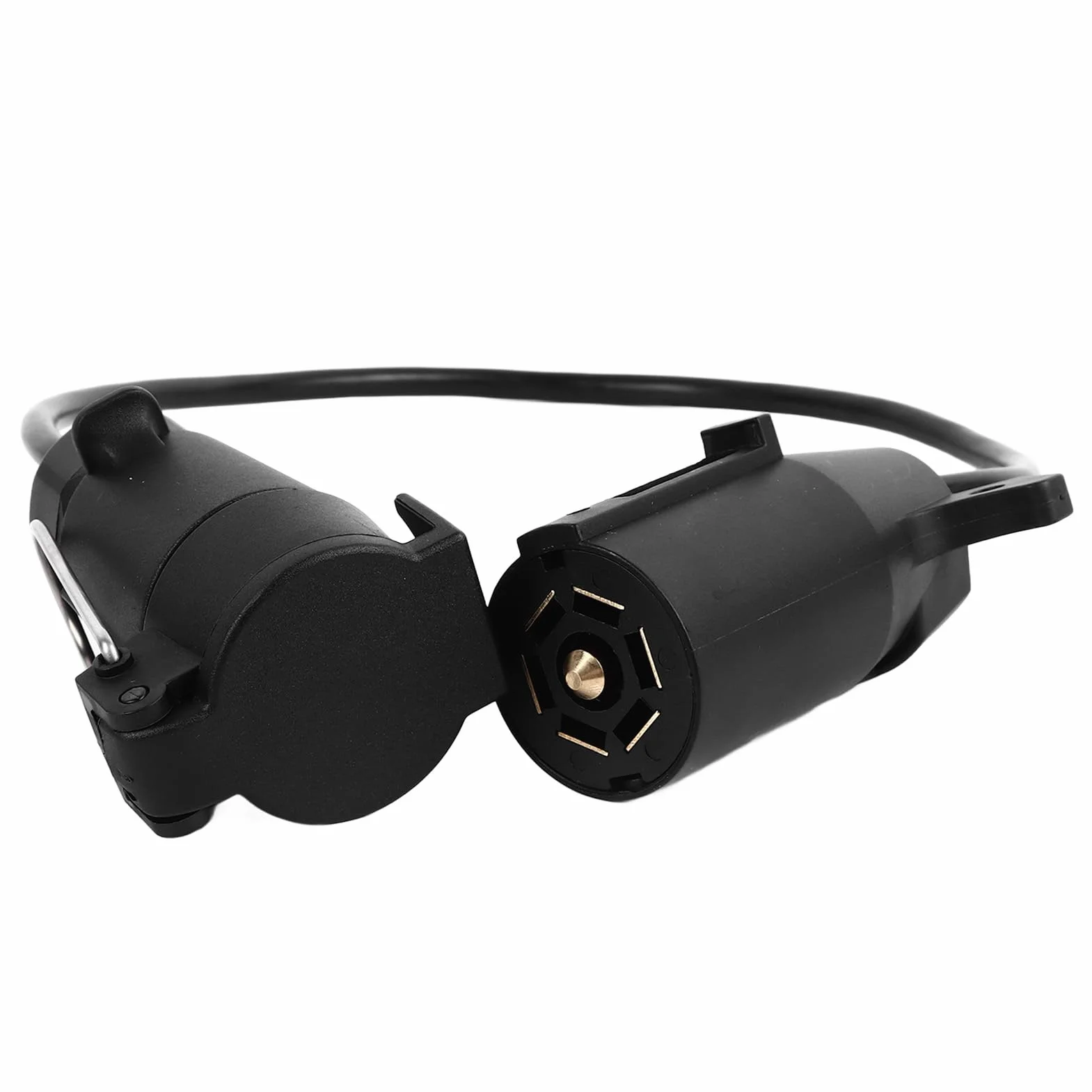 Aramox Adapter Wtyczki Przyczepy 7-pinowy USA na UE Podwójne Złącze