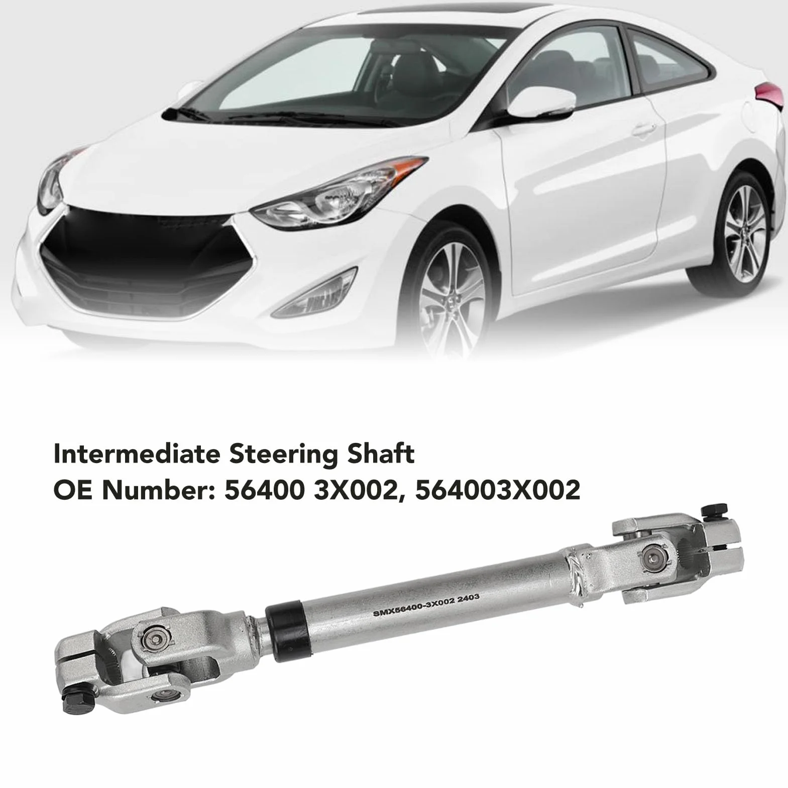 Wał kolumny kierownicy 3X002, antyoksydacyjna stopa stali dla Forte Koup 5 Hatchback, Elantra Coupe 2013, Elantra GT (Hatchback)