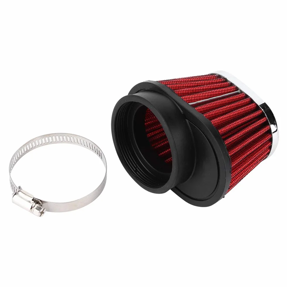 Qiilu Filtr powietrza motocyklowego, głowica grzybka, filtr powietrza do silnika, akcesoria zamienne (60 mm)