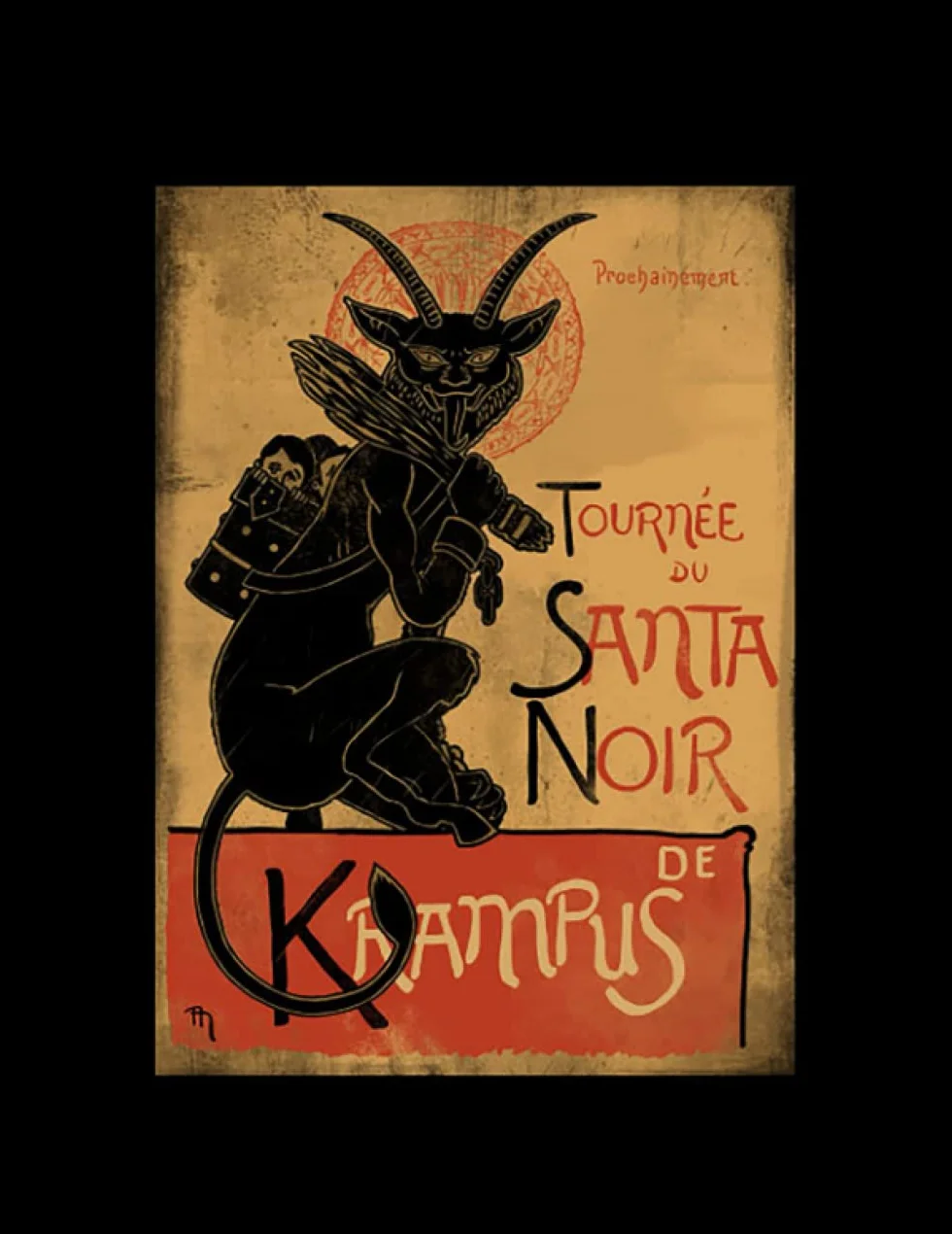 Merry Krampus Notebook: Notebook with Diggers
