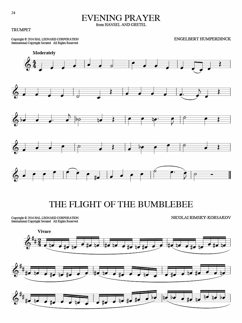 101 classical themes for trumpet trompette