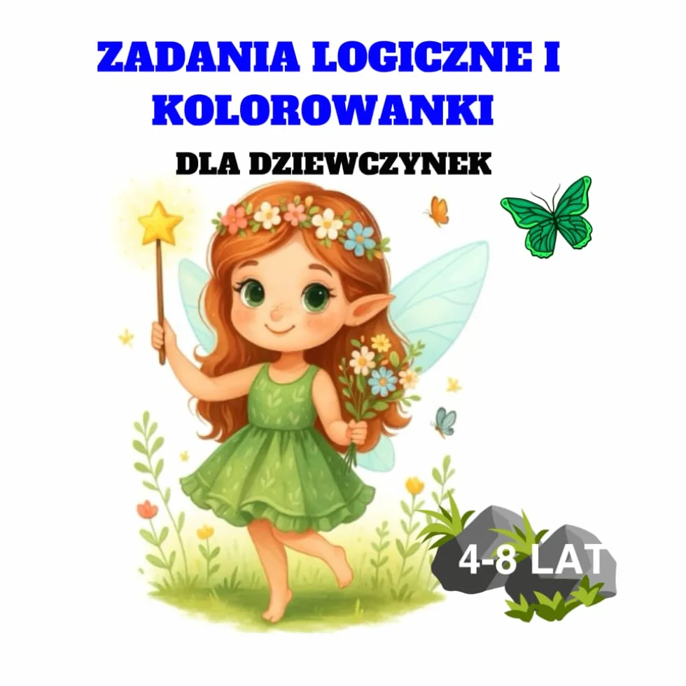 ZADANIA LOGICZNE I KOLOROWANKI: DLA DZIEWCZYNEK