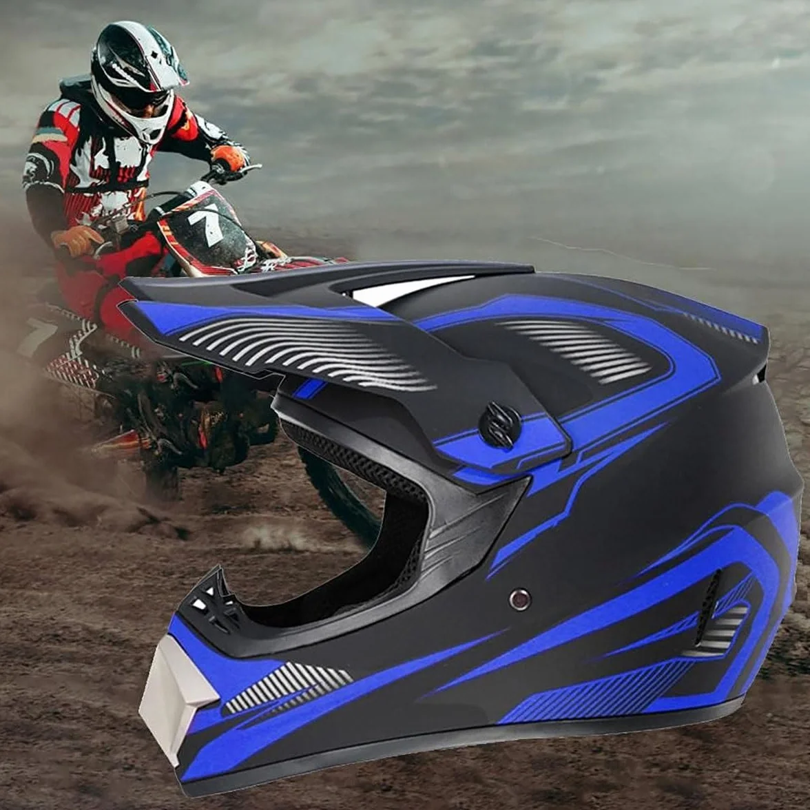 Kask motocrossowy pełnotwarzowy dla dorosłych z okularami ATV MX Enduro