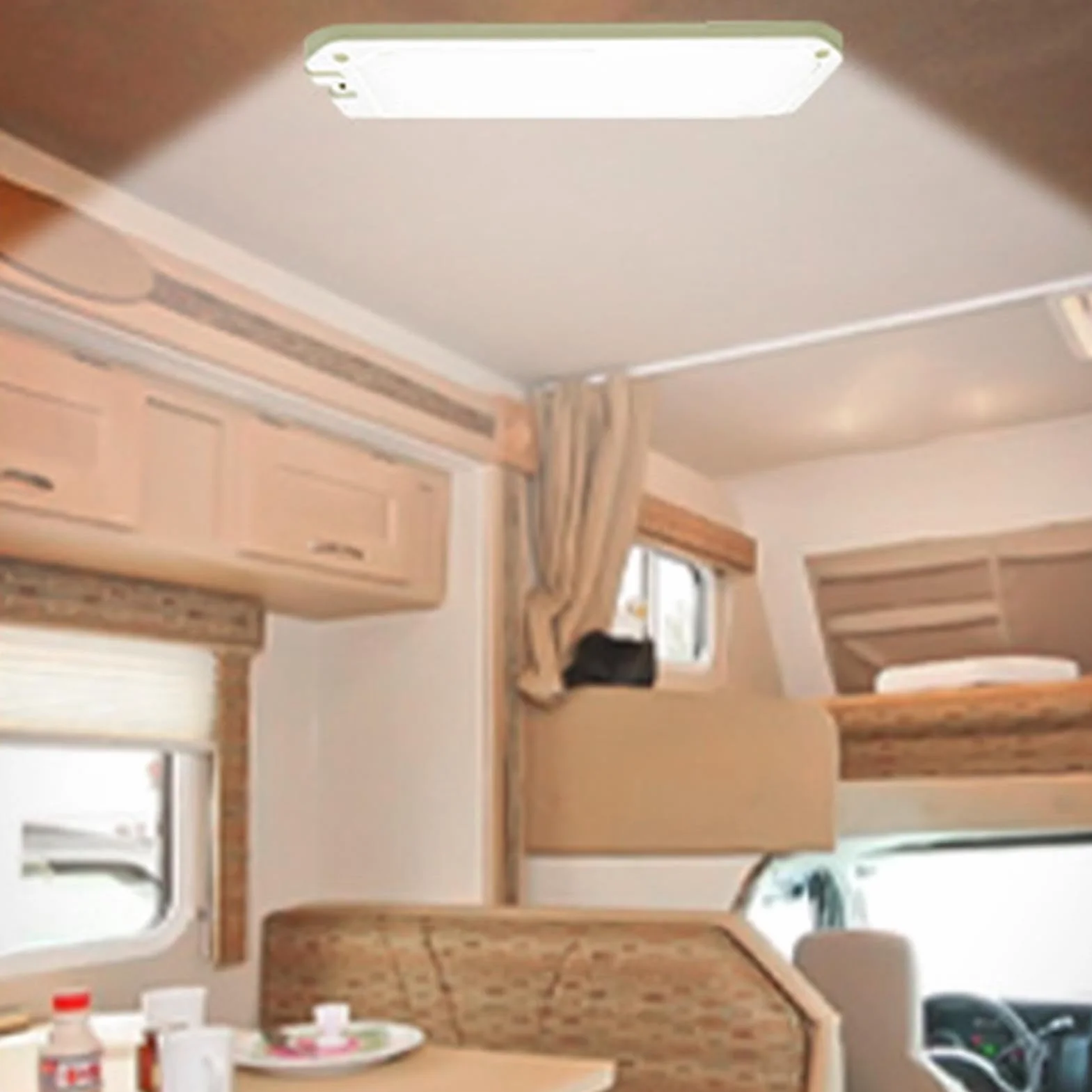 Światło sufitowe LED RV, światło wewnętrzne RV,RV Wewnętrzny mocowanie sufitowe LED LED | Ochrona wzroku trójkolorowa miękka lampa oświetlenia do podróży, biwakowania