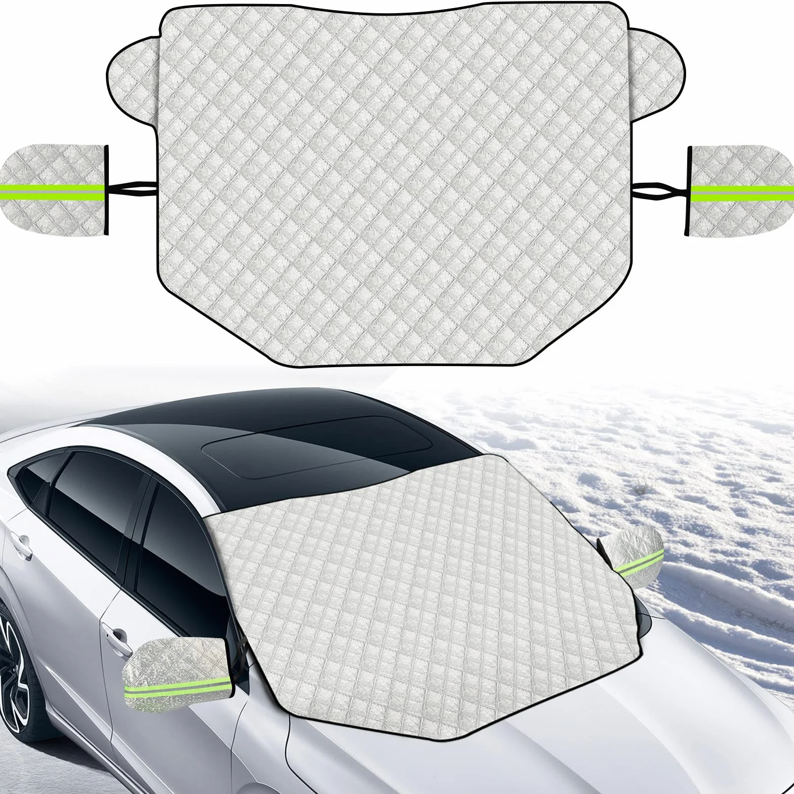 Osłona szyby przedniej magnetyczna 145 x 118 cm składana ochrona przed mrozem i słońcem