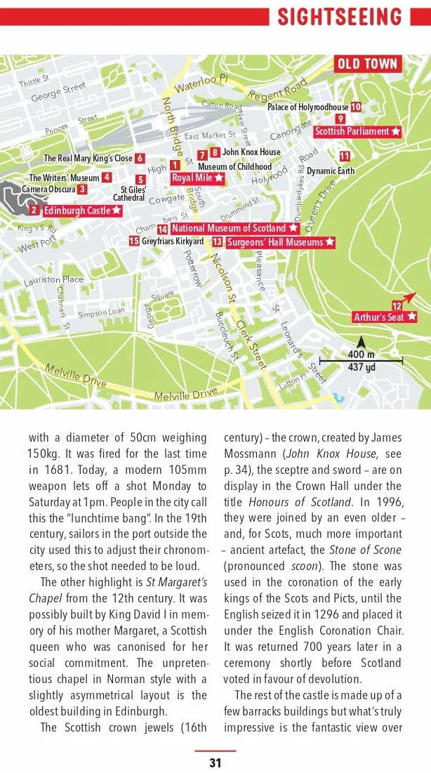 Edinburgh Marco Polo Pocket Travel Guide - with pull out map