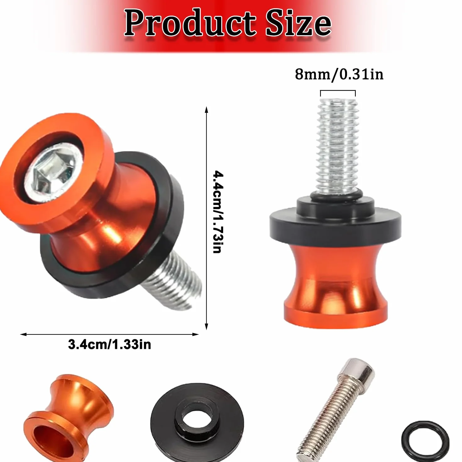 2 szt. Ramię oscylacyjne motocyklowe, wspornik cewki wahacza in aluminium, cewka wahacza diabolos motor, uniwersalna cewka wahacza