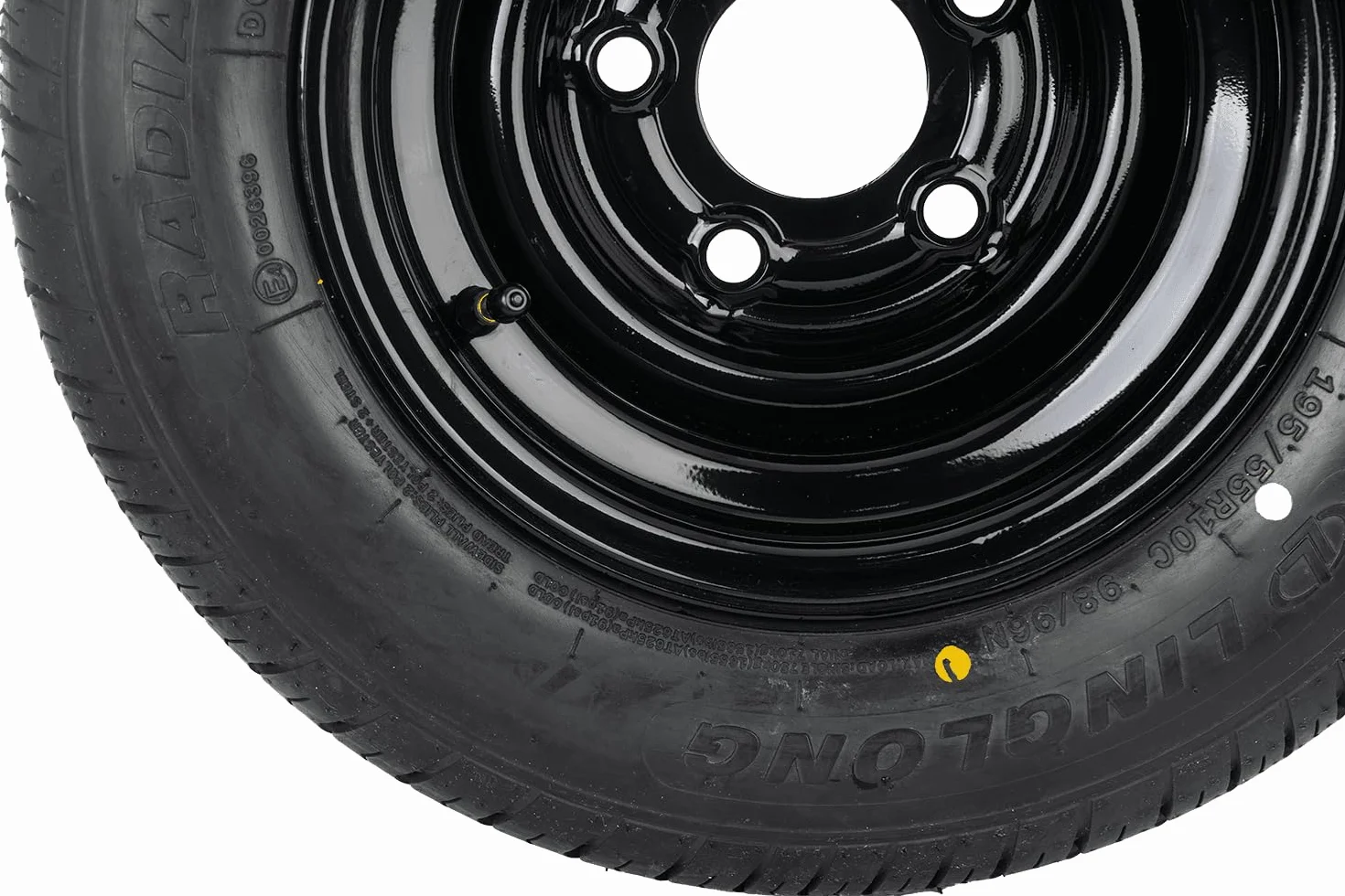 Unitrailer Koło wzmocnione do przyczep 195/55 R10C z czarną felgą