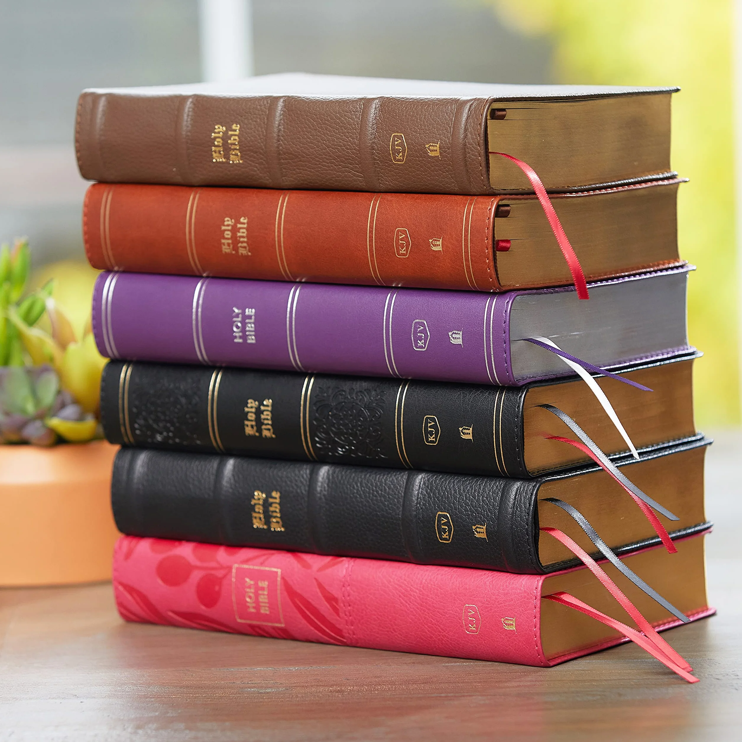 KJV Holy Bible: Large Print Single-Column with 43,000 End-Of-Verse Cross References, Brown Leathersoft, Personal Size, Red Letter, Comfort Print: King James Version: Holy Bible, King James Version