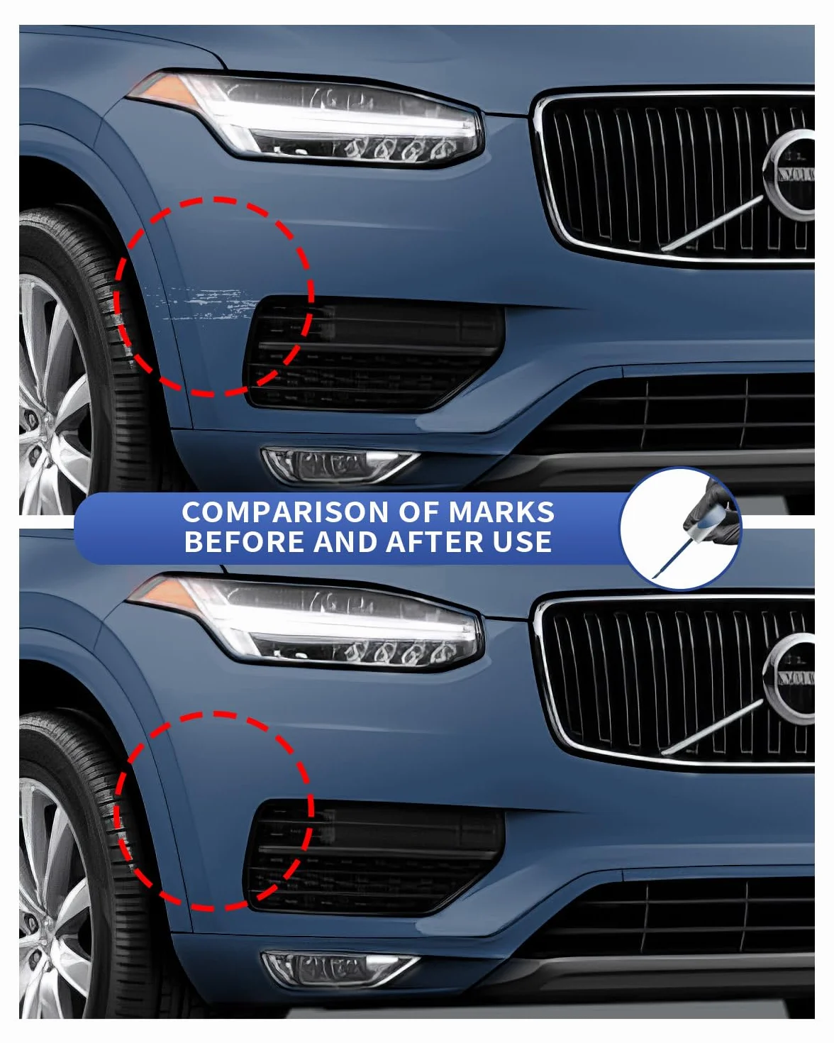 Lakier w sztyfcie Denim Blue Metallic 723 do Volvo XC40 XC60 XC90 S60