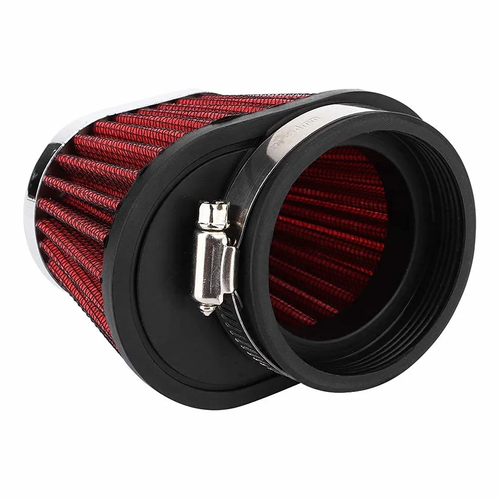 Qiilu Filtr powietrza motocyklowego, głowica grzybka, filtr powietrza do silnika, akcesoria zamienne (60 mm)