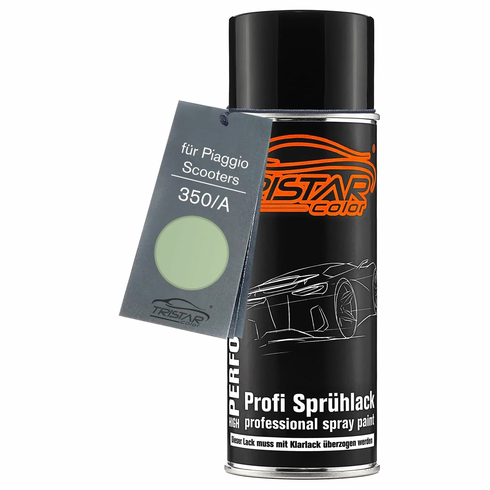 TRISTARcolor Lakier do motocykli Puszka z aerozolem dla Piaggio Scooters 350/A Verde Relax Perl Puszka z aerozolem bazowym 400ml