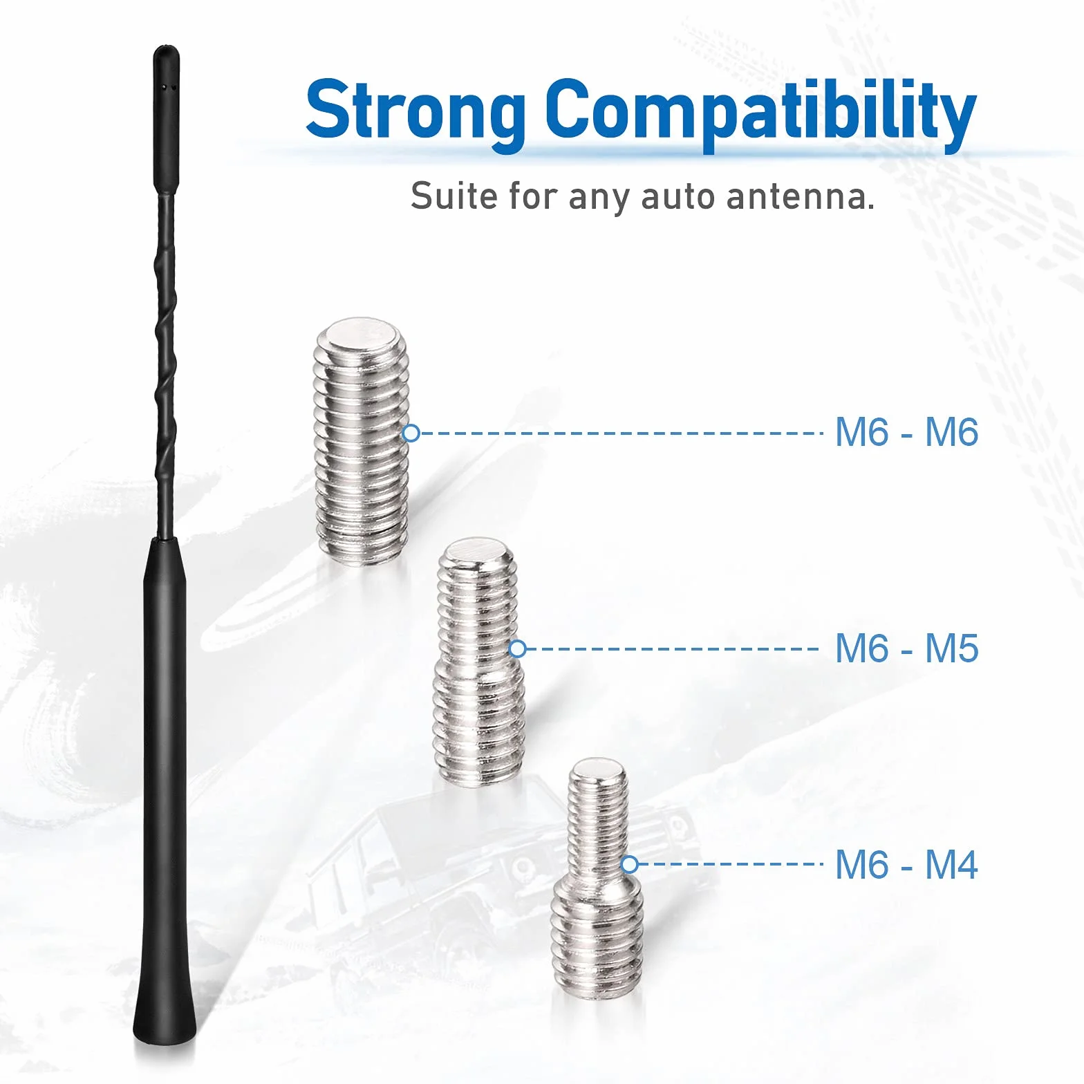 Eightwood Antena samochodowa dachowa 23 cm FM/DAB uniwersalna