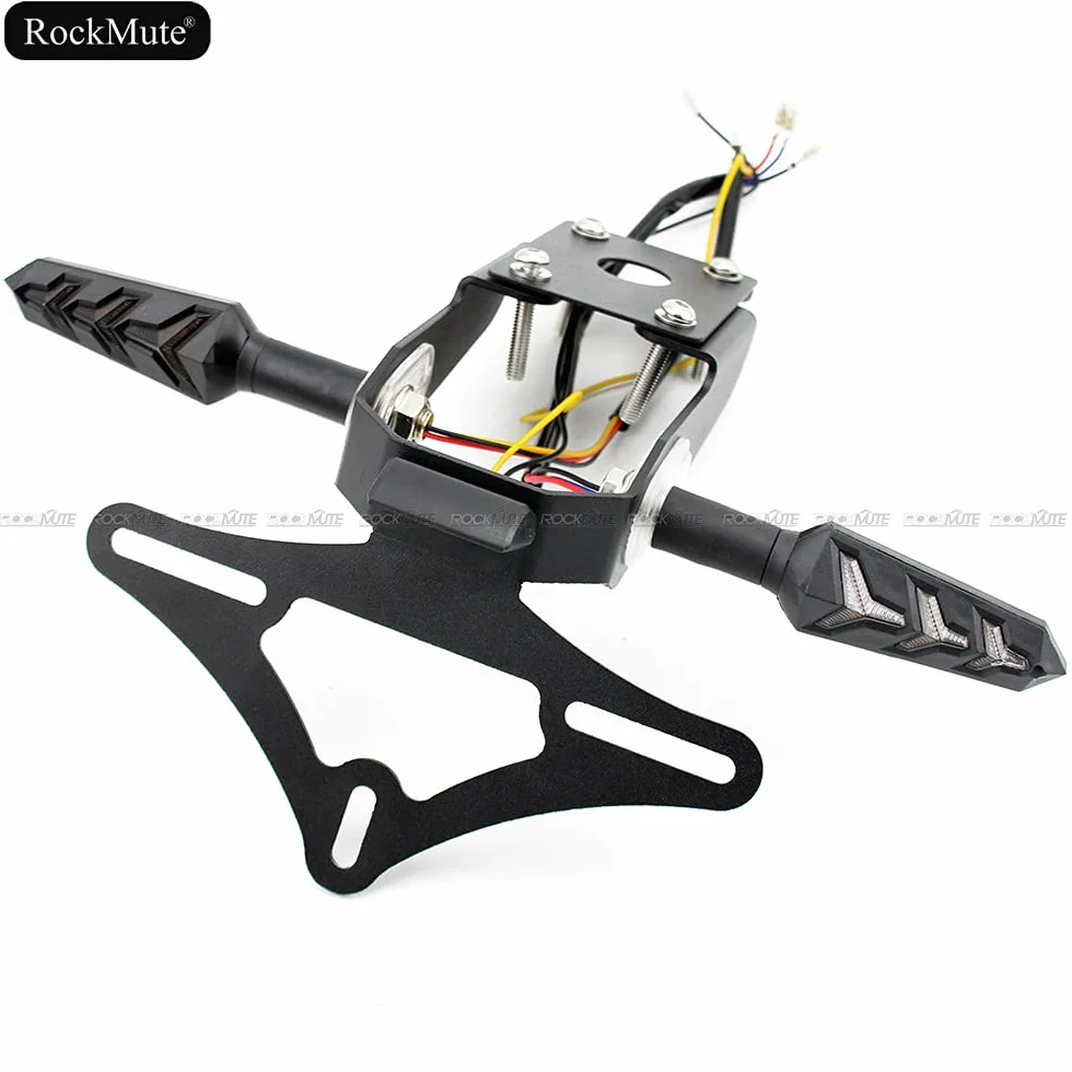 Uchwyt tablicy rejestracyjnej do Kawasaki Ninja 650 Z650 2017-2021 LED kierunkowskaz sekwencyjny