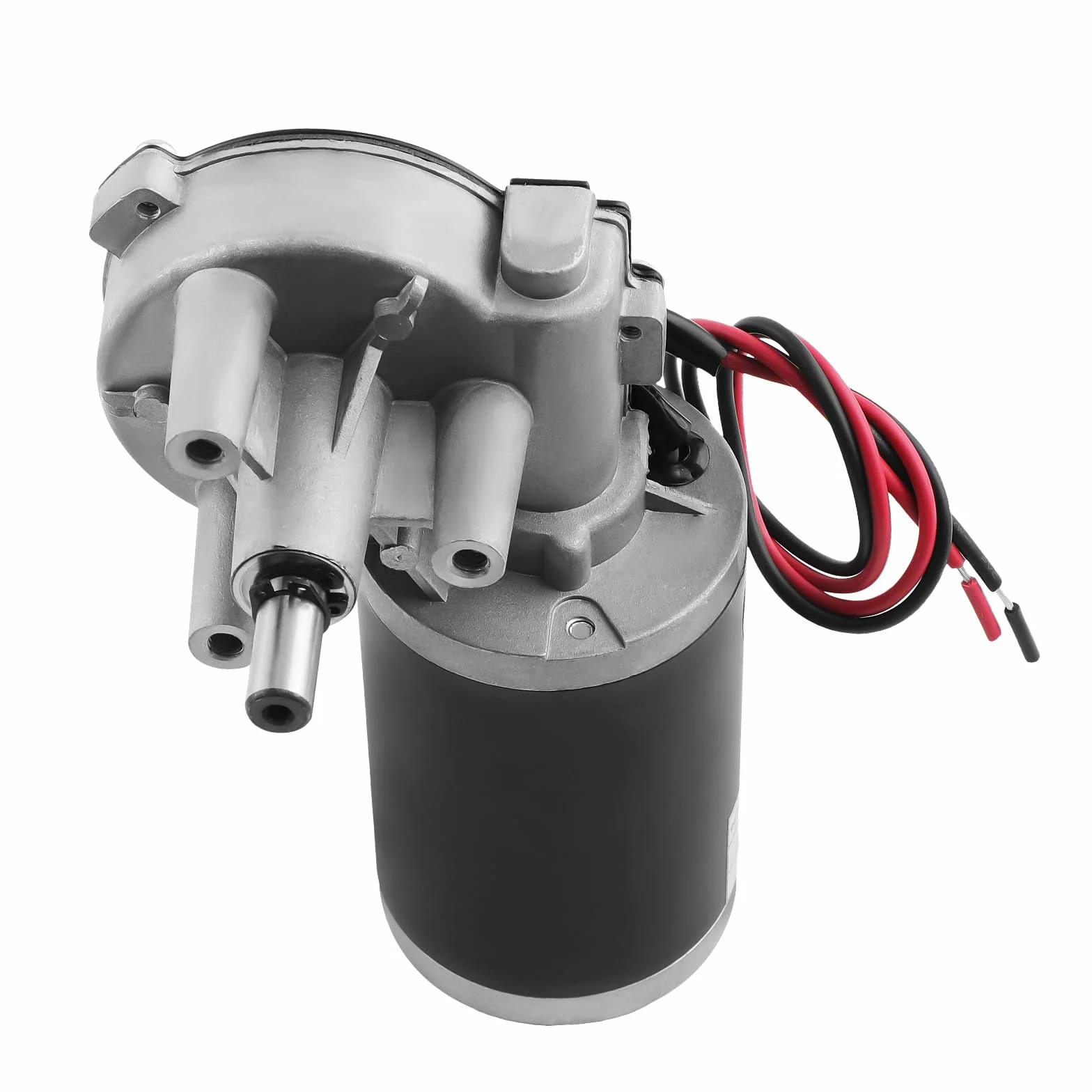 maXpeedingrods Silnik przekładniowy 24 V DC, 45 W, silnik wycieraczki, wysoki moment obrotowy, elektryczna synchronizacja koła zębatego z lewą skrzynią biegów do napędu bramy, okien