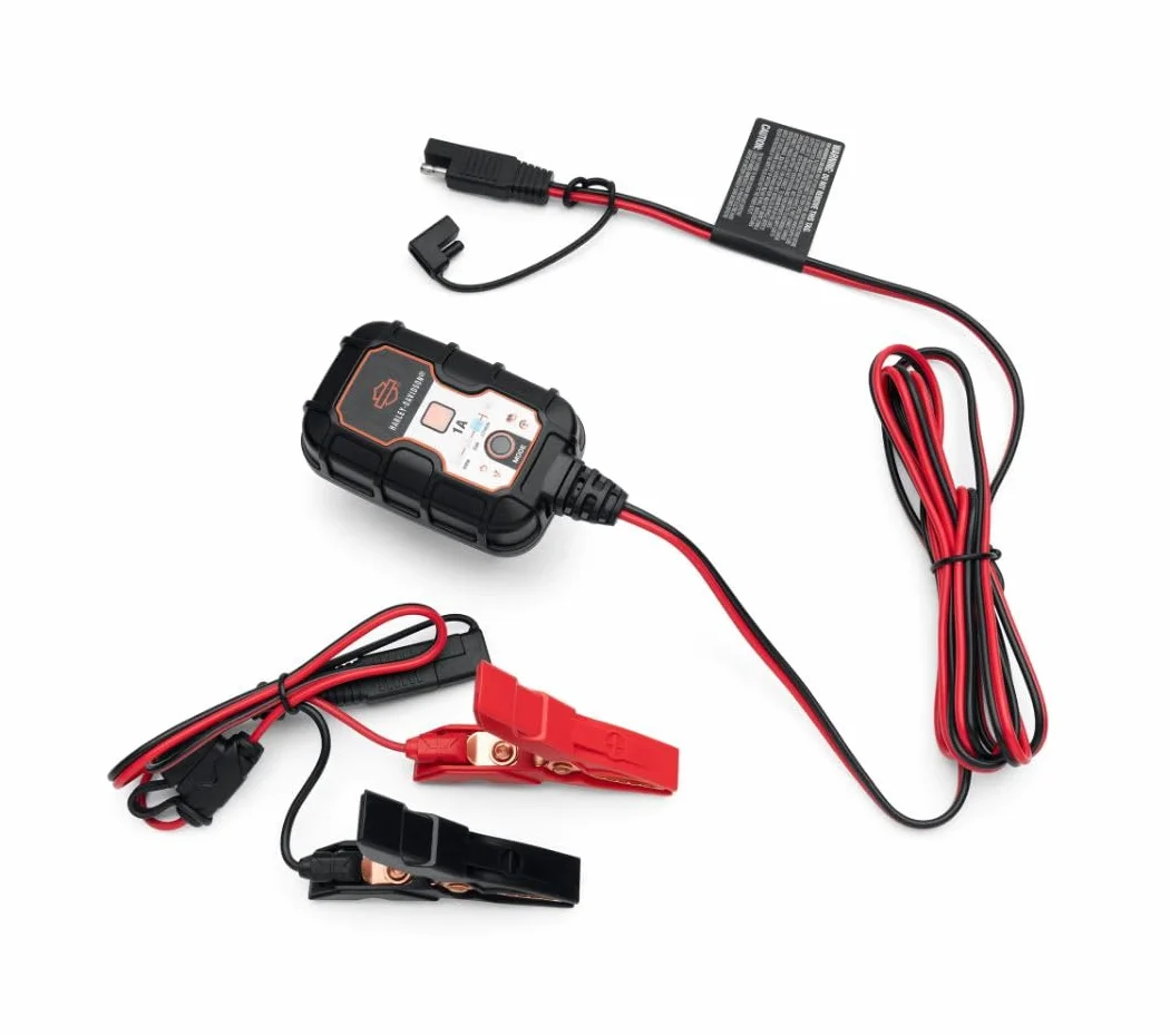 HARLEY-DAVIDSON 1 Amp Dual Mode Battery Tender (12 V, 6 V, 1 A), w pełni automatyczna ładowarka akumulatora, 66000308