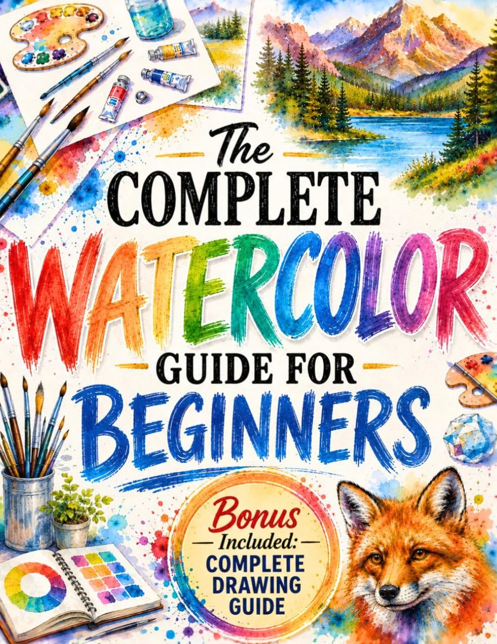 The Complete Watercolor Guide for Beginners: The Ultimate Course with Exercises and Step-by-Step Projects Perfect Even If You’re New to Watercolor | Wet-on-Wet, Washes, Water Control, and Glazing