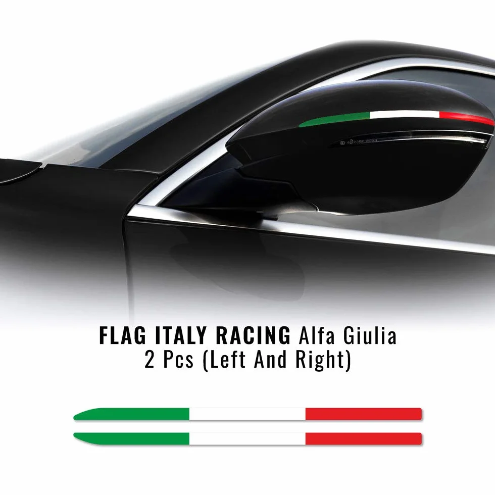 Paski samoprzylepne Alfa Giulia Tricolor Włochy do lustra