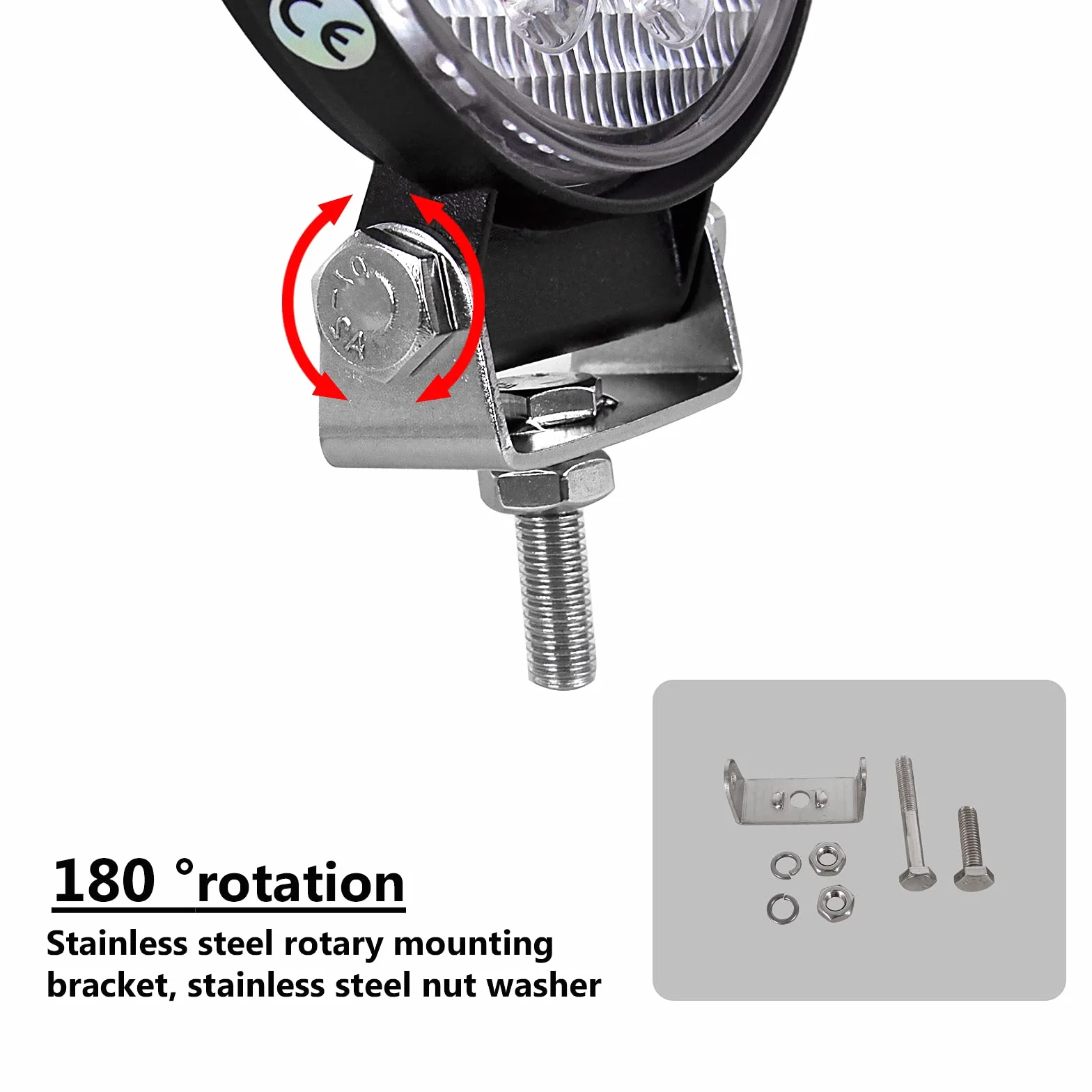 PICAA Reflektor LED 2PCS 4 cal 27W Okrągły LED Flood Light Ciągnik 12V-24V 6000K Reflektory LED do ciągników IP68 Wodoodporne światło przeciwmgielne Samochód,SUV, UTV, ATV,