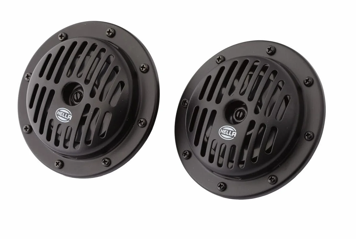HELLA HEAVY DUTY HORN DL50 SET 12V 114dB Klakson elektryczny ECE czarny 3CB 004 811-042