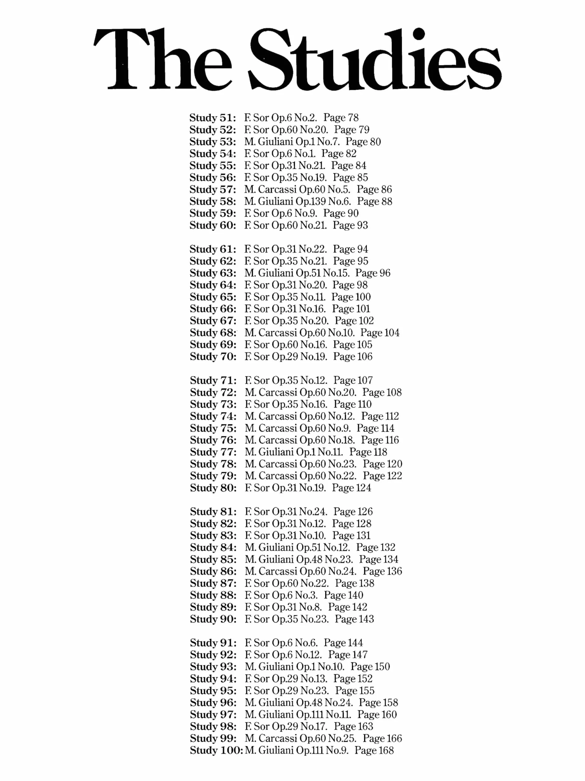 Frederick noad : 100 graded classical guitar studies - guitare: Selected and Graded by Frederick Noad