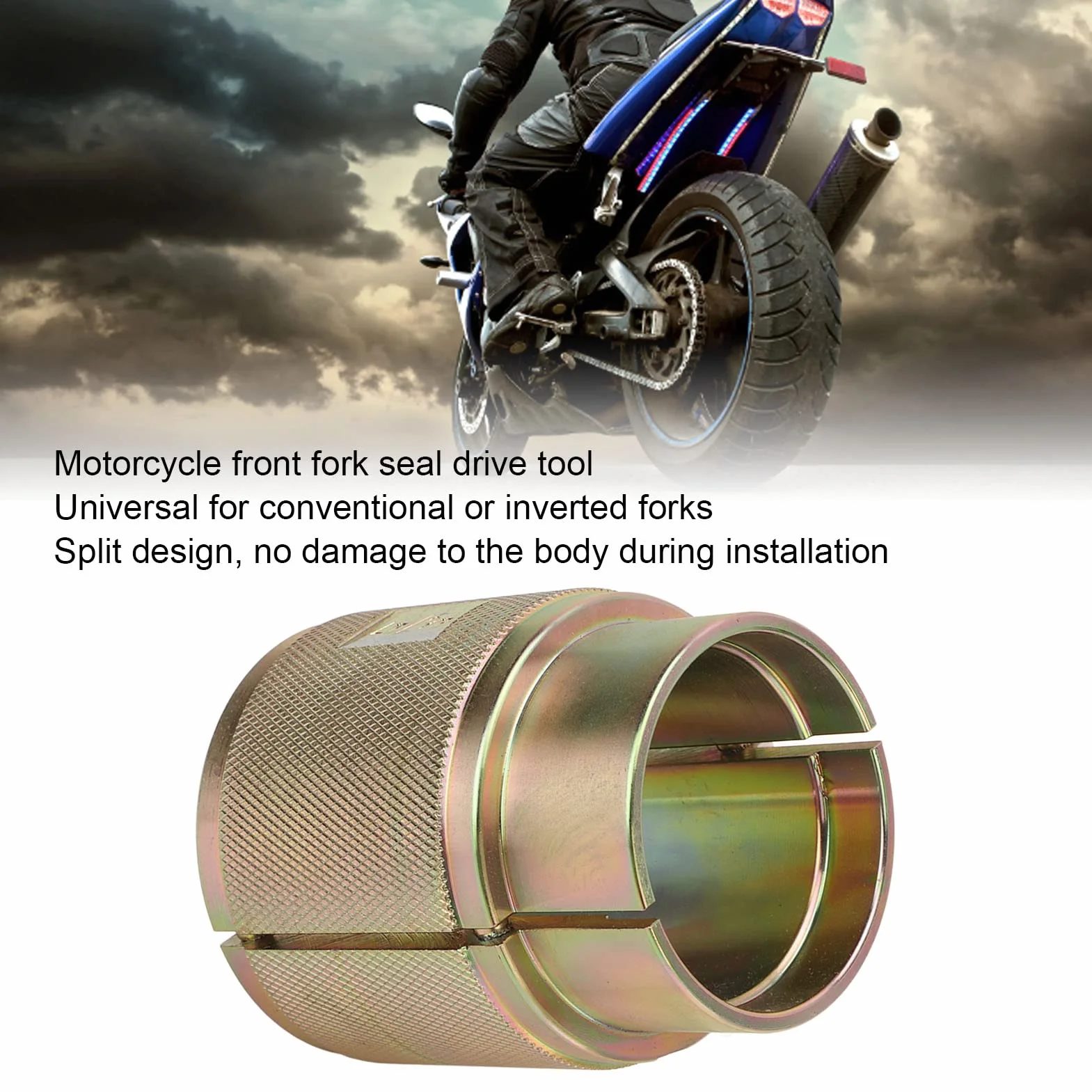 Fork Seal Driver Kit, narzędzie do uszczelniania widelca motocyklowego, widelca rowerowego, widelca bocznego, do motocykli (43 mm)