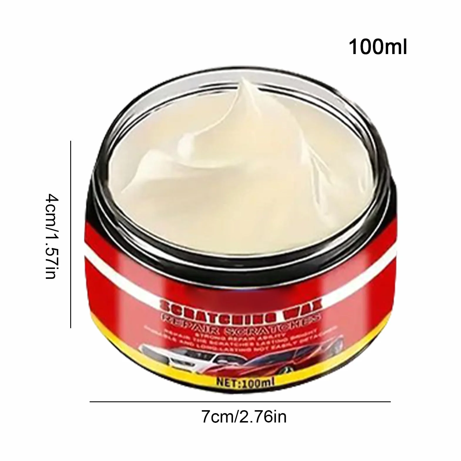 Pasta Do Usuwania Rys Samochodowych 100 ml Gąbka Polerska Lakieru
