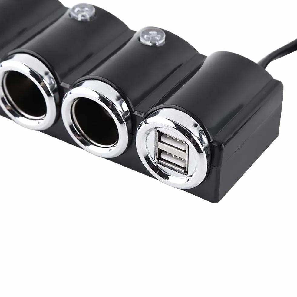 Akozon DC 12V 24V USB 4-kierunkowa zapalniczka ładowarka