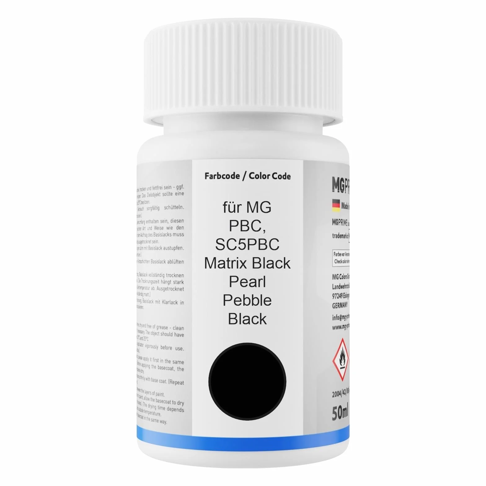 MG PRIME Lakier samochodowy Touch-up Zestaw sztyftów Matrix Black Pearl/Pebble Black Basecoat 50ml