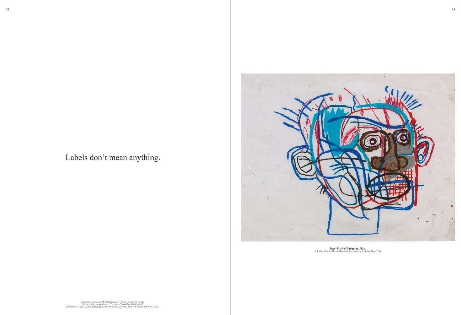 Jean-Michel Basquiat The Head The Mind /anglais