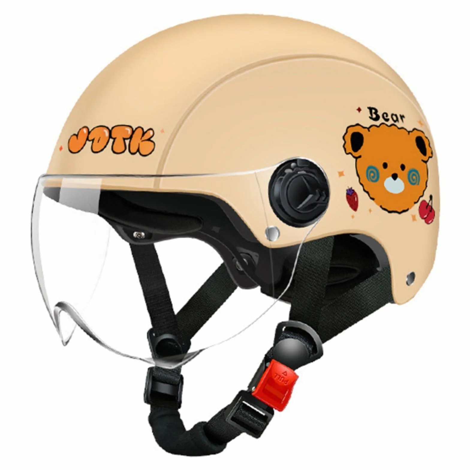 Kask motocyklowy otwarty półmotocyklowy z ochroną przeciwsłoneczną ECE 22.06