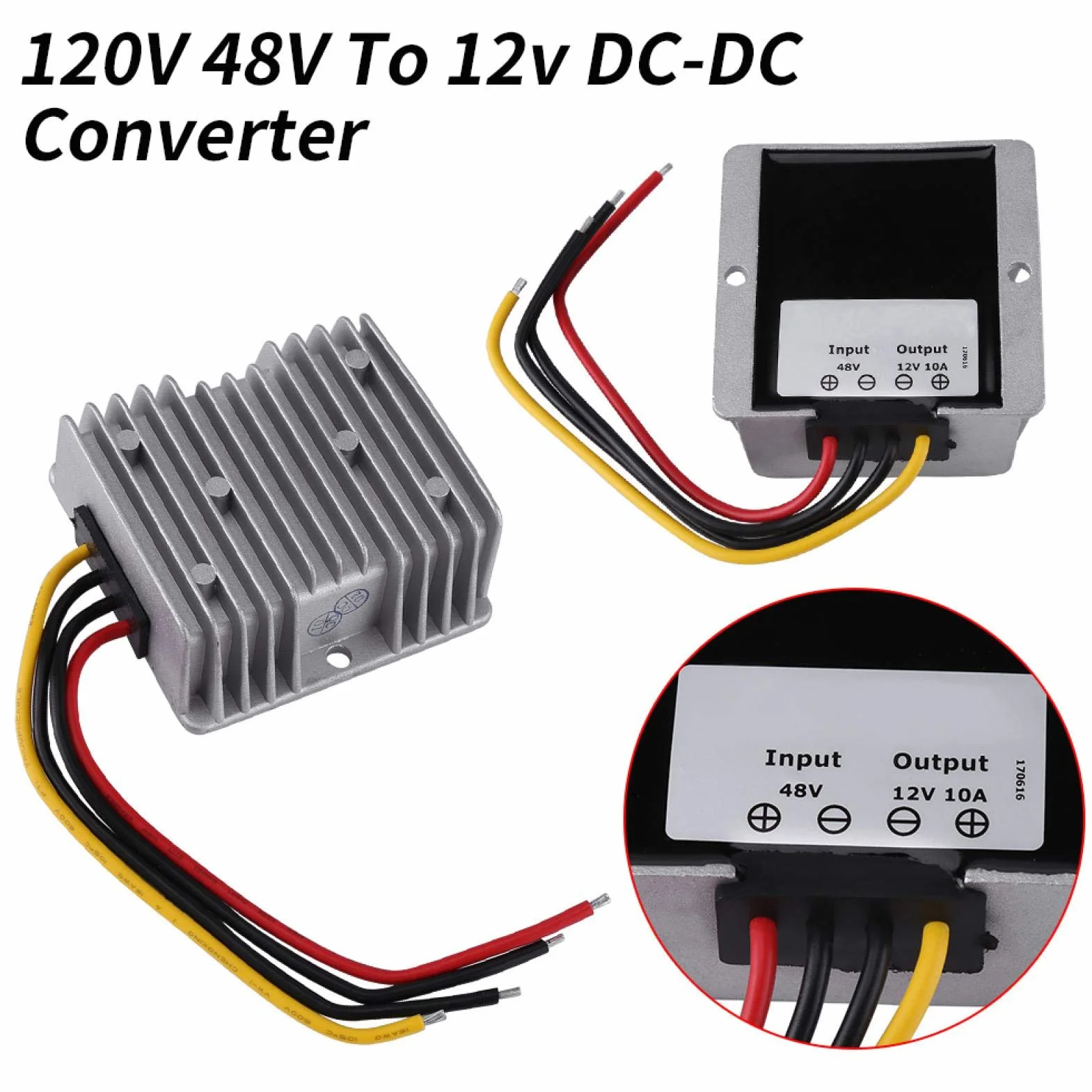 Przetwornica Dc-dc 48V do 12V Konwerter Napięcia 10A Obsługuje Ochronę Nadprądową, Ochronę Przed Przepięciem, Ochronę Przed Zwarciem i Ochronę Przed Przegrzaniem
