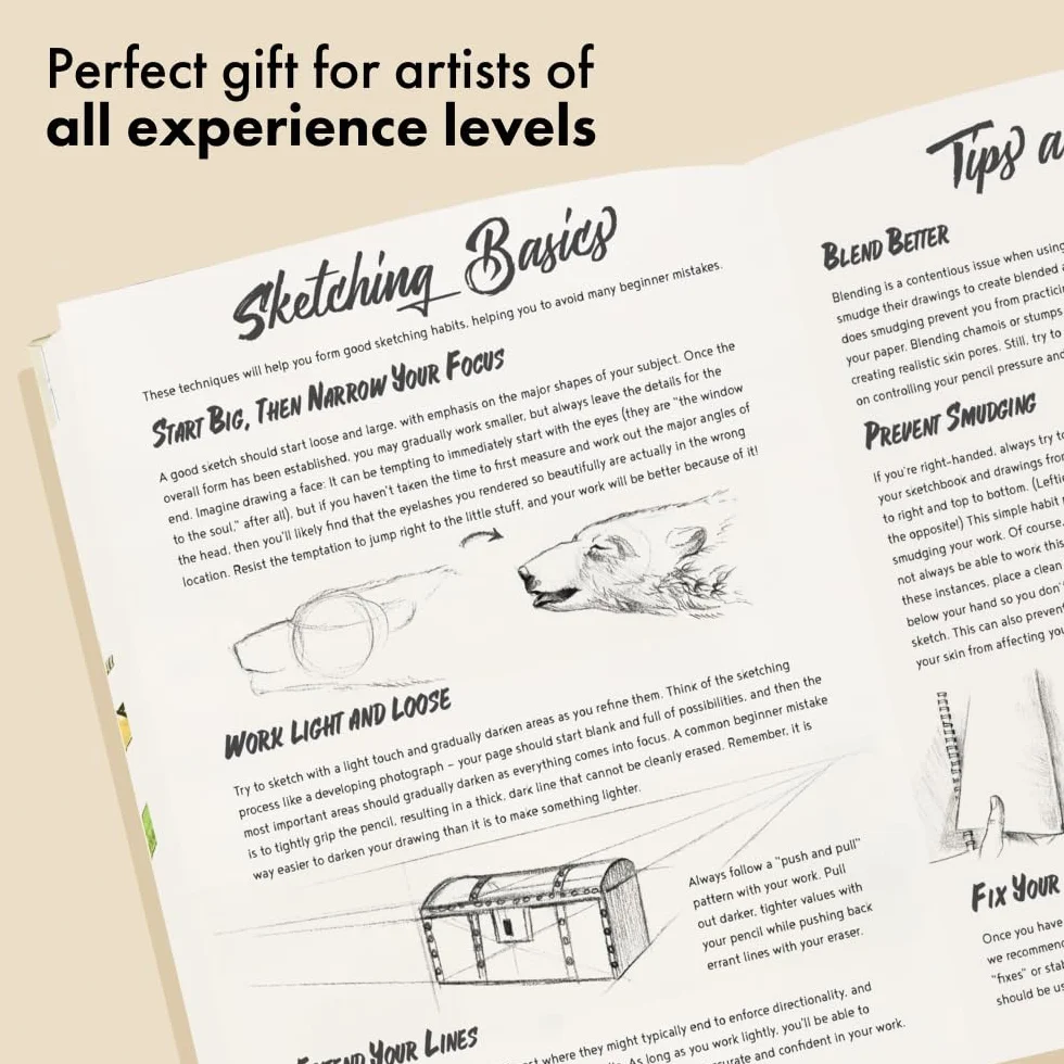 The Artist's Drawing Book: Learn How to Draw, Sketch, Shade, and More with Easy Lessons and Practice Pages