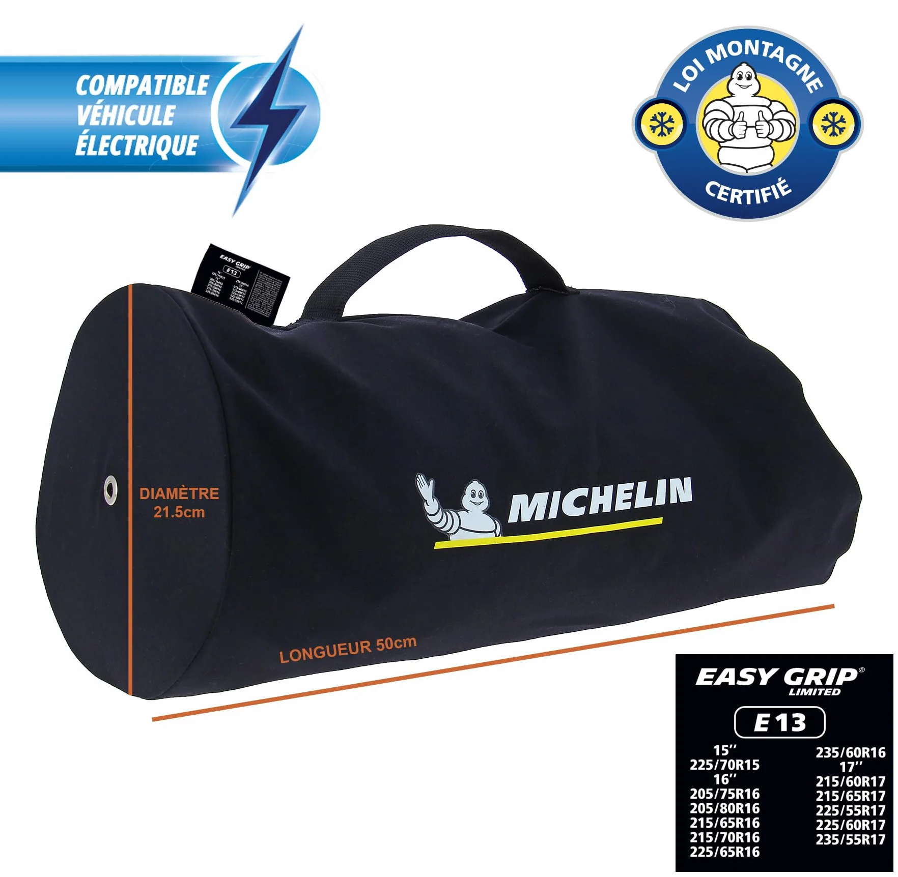 MICHELIN EASY GRIP Limited Kompozytowe łańcuchy śniegowe E13