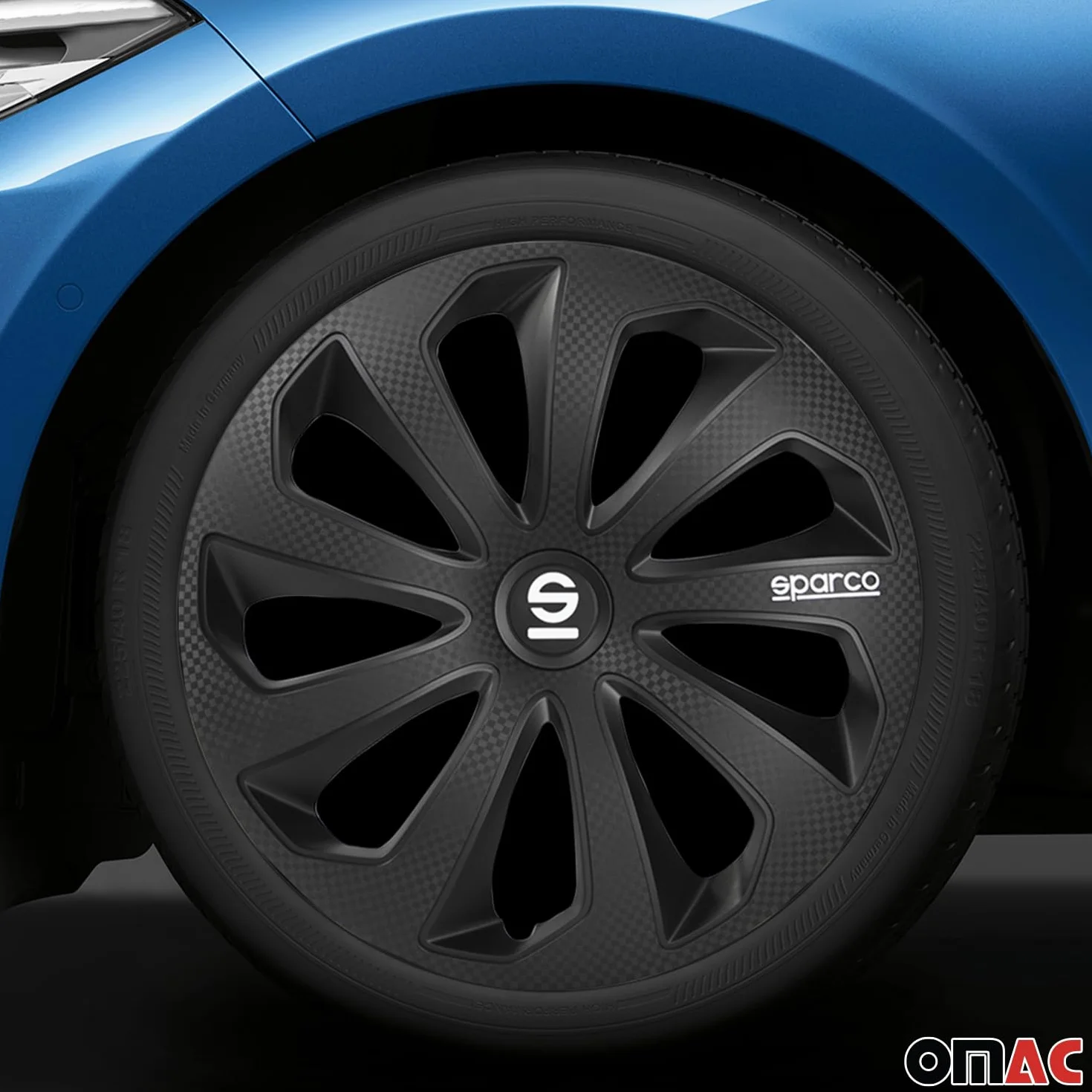 Zestaw Sparco osłony na koła Sicilia 40 cm czarny/węgiel