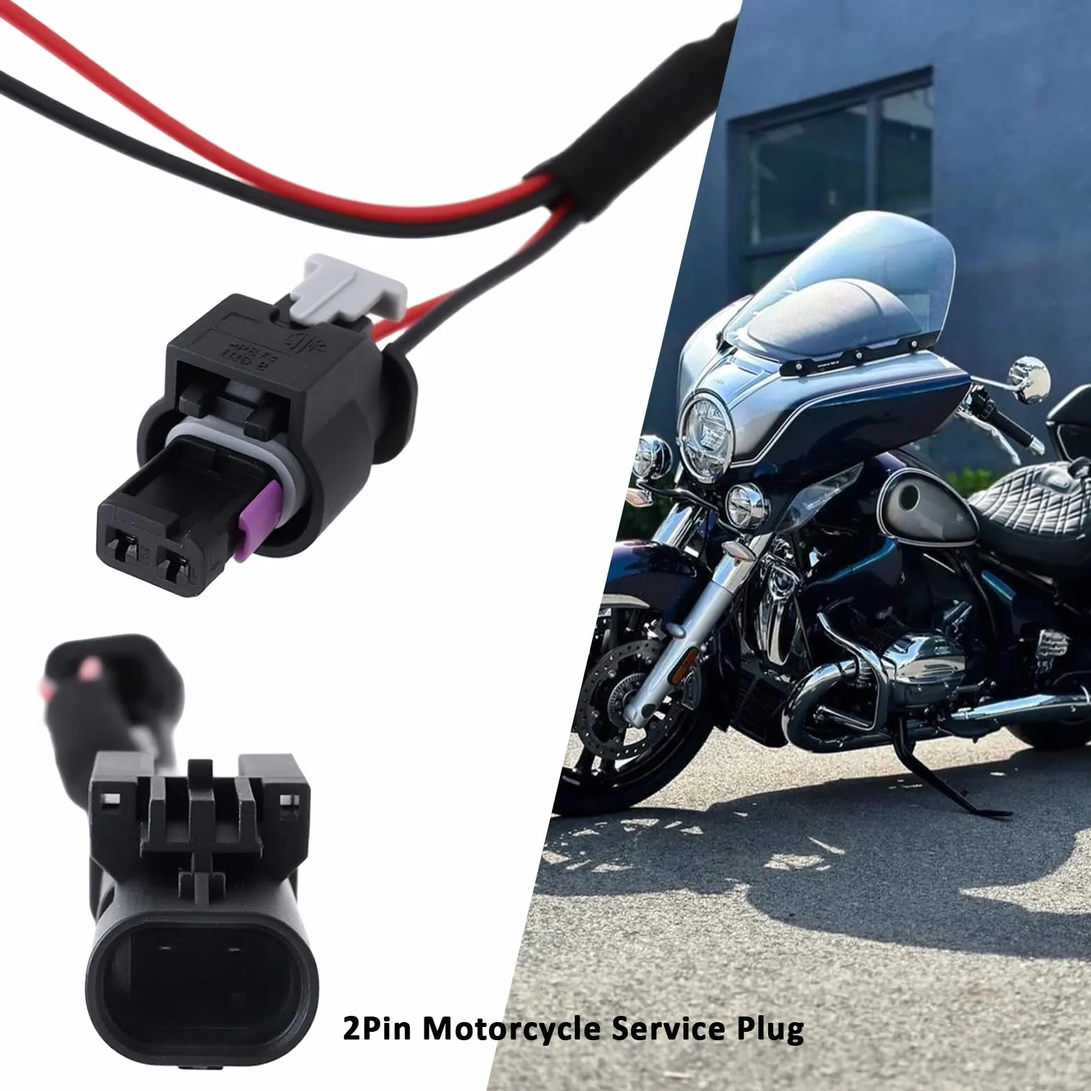 12 V 2-pinowy adapter Y część zamienna 61111692238 61127712581 kompatybilna z BMW R 1200 GS 2006-2019