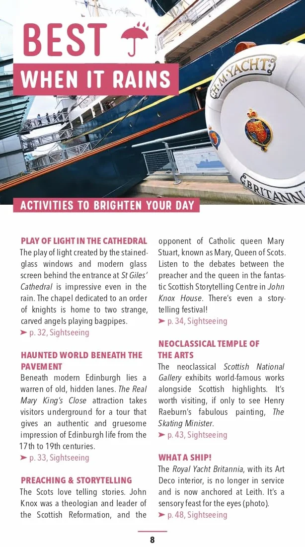 Edinburgh Marco Polo Pocket Travel Guide - with pull out map