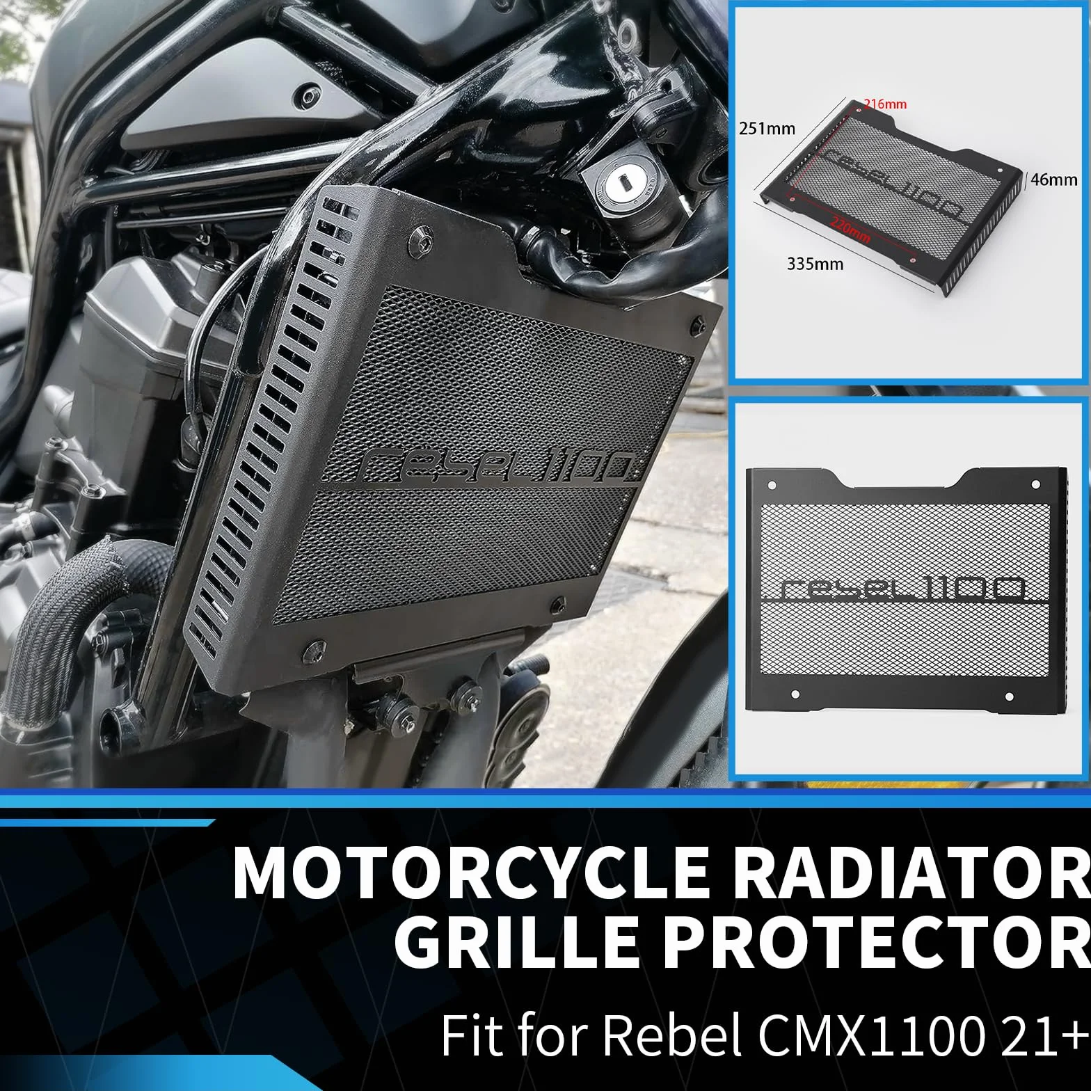 Osłona chłodnicy motocyklowej do Honda CMX1100 REBEL1100 2021-2025