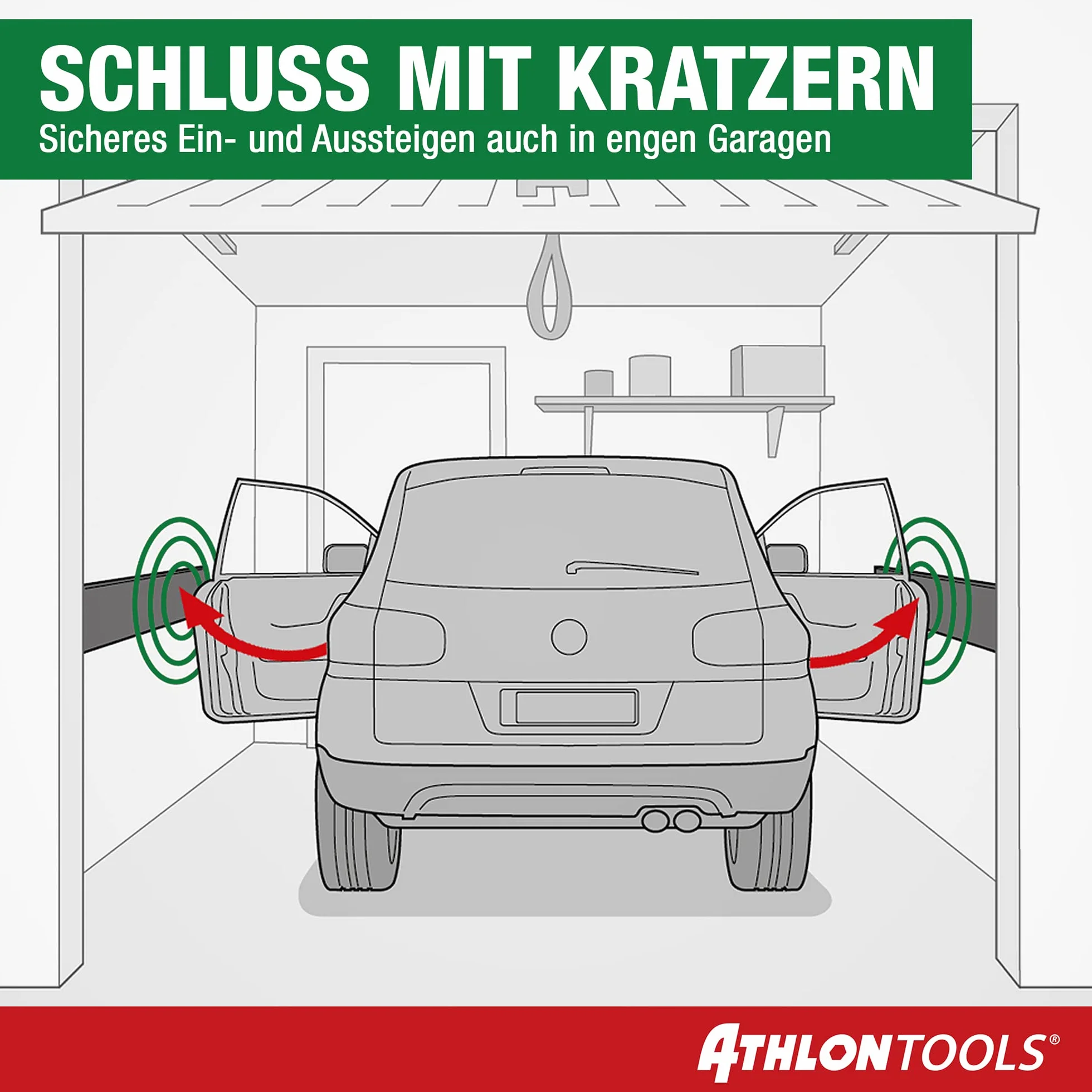 ATHLON TOOLS FLEXPROTECT osłona na ścianę garażową 2 m czarna