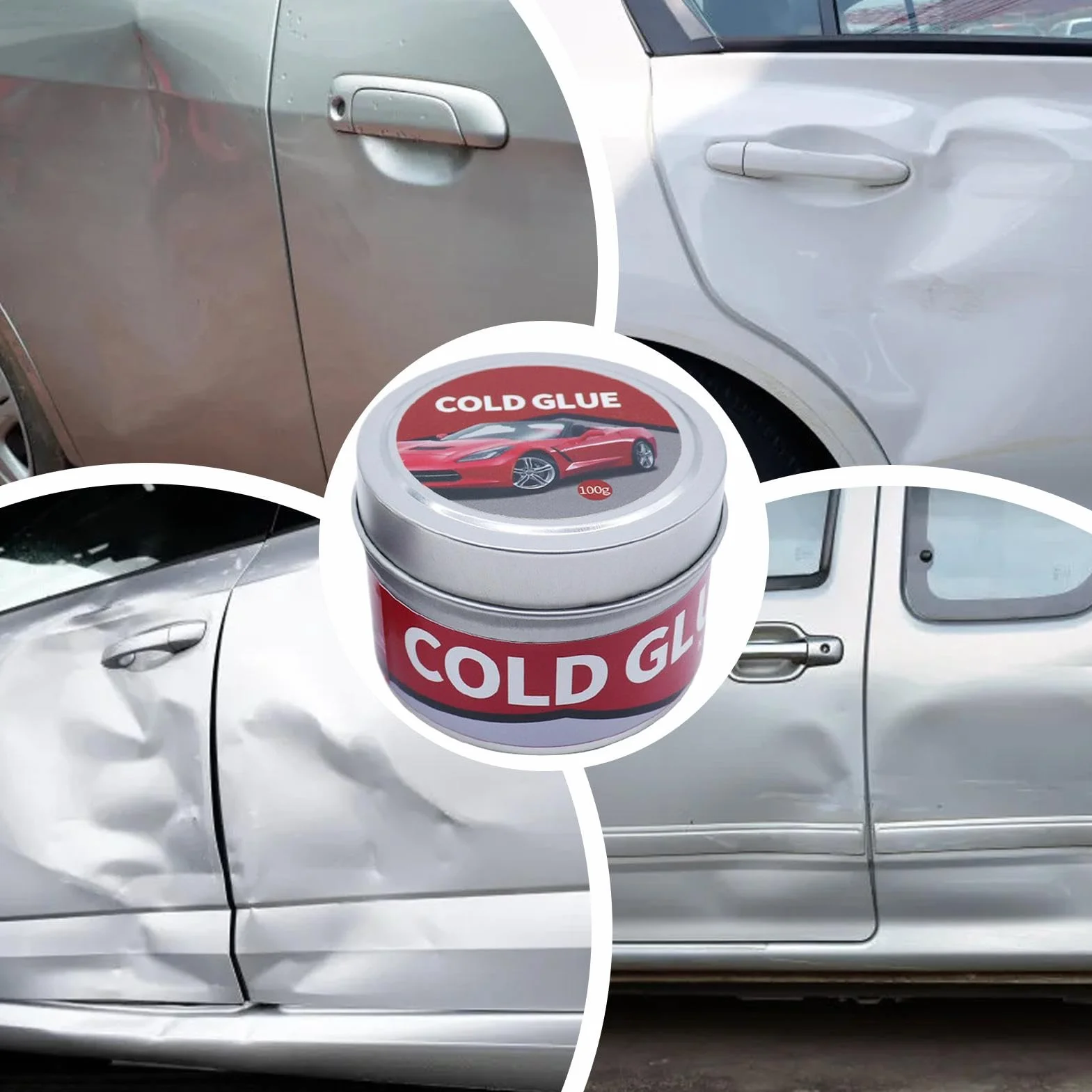 Cold Glue Dent Removal, Car Body Repair Glue, Cold Glue Adhesive Fast Repair, Compact Adhesive Repair Tool, Effective Dent Puller Glue Automotive, Easy To Use, Portable for Efficient Car Body Repair