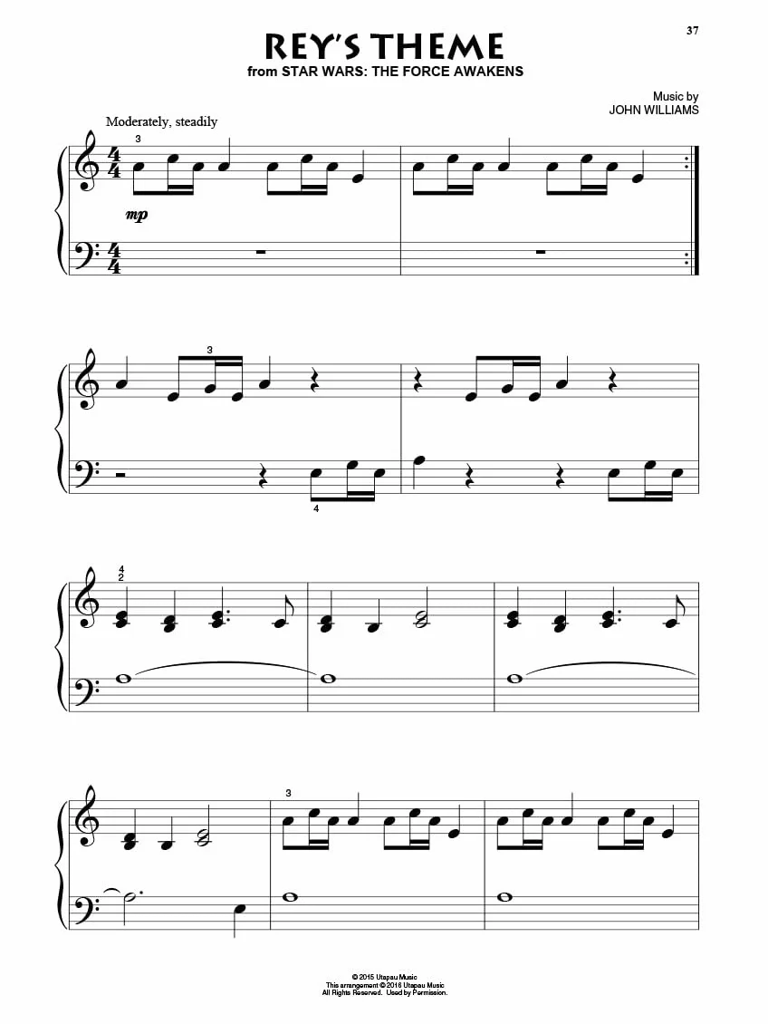 John Williams for Beginning Piano Solo - John Williams Book with Simplified Sheet Music for Piano