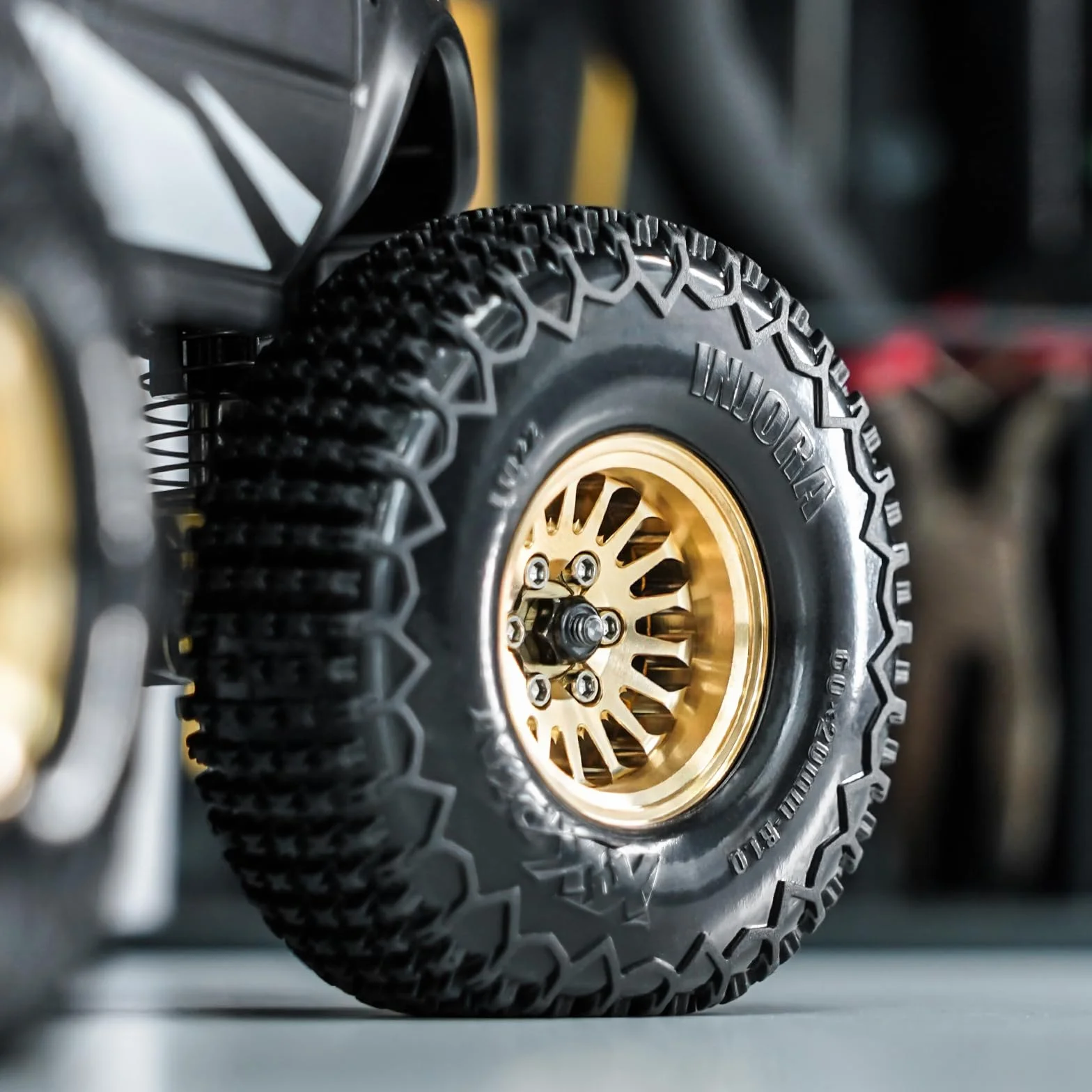 INJORA 1.0 Plus mosiężne felgi Beadlock do 1/24 1/18 RC Crawler TRX4M Ascent18 SCX24 FCX24 Upgrade